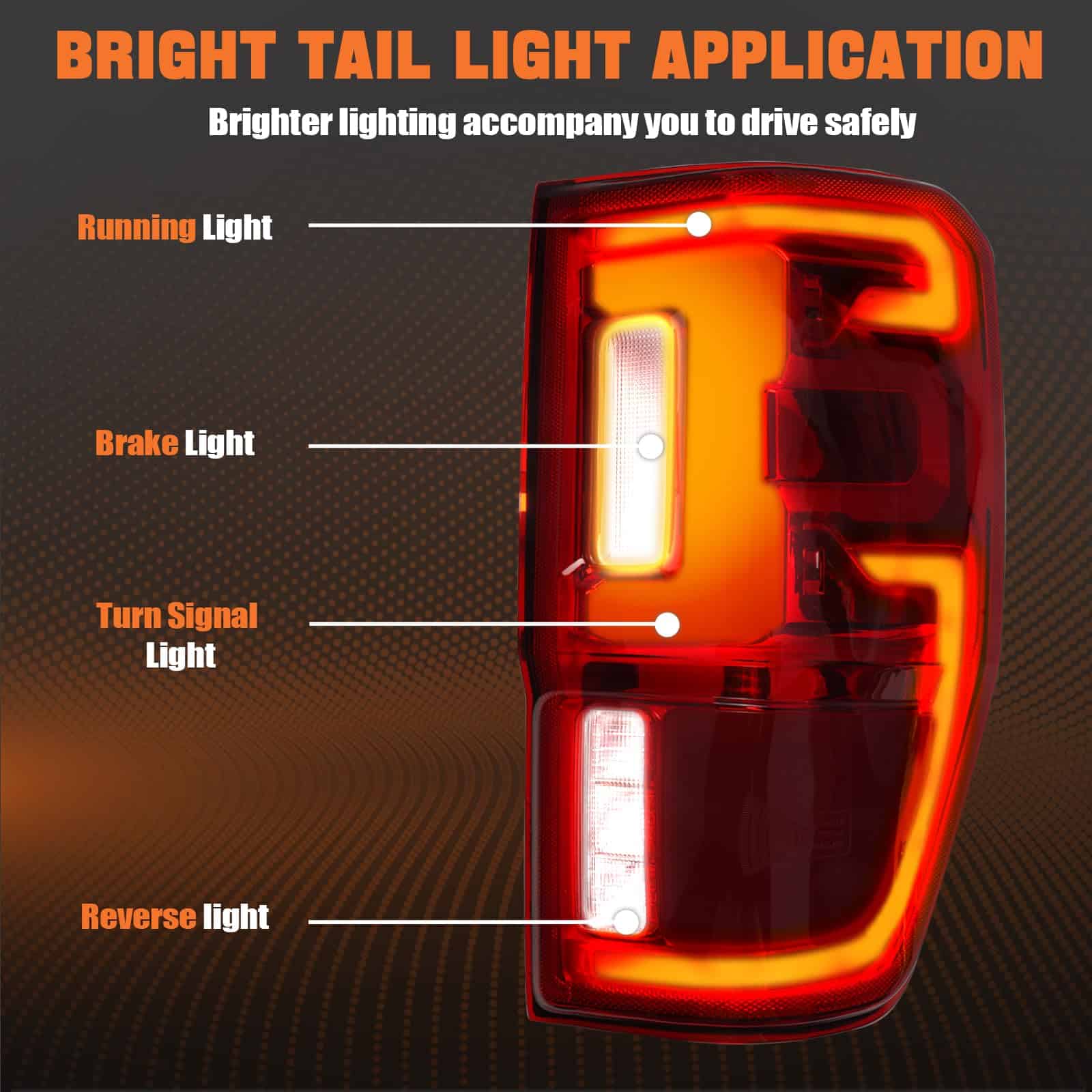 Faro Trasero LED para Ford Ranger 2019 2020 2021 2022 2023 - Imagen 3