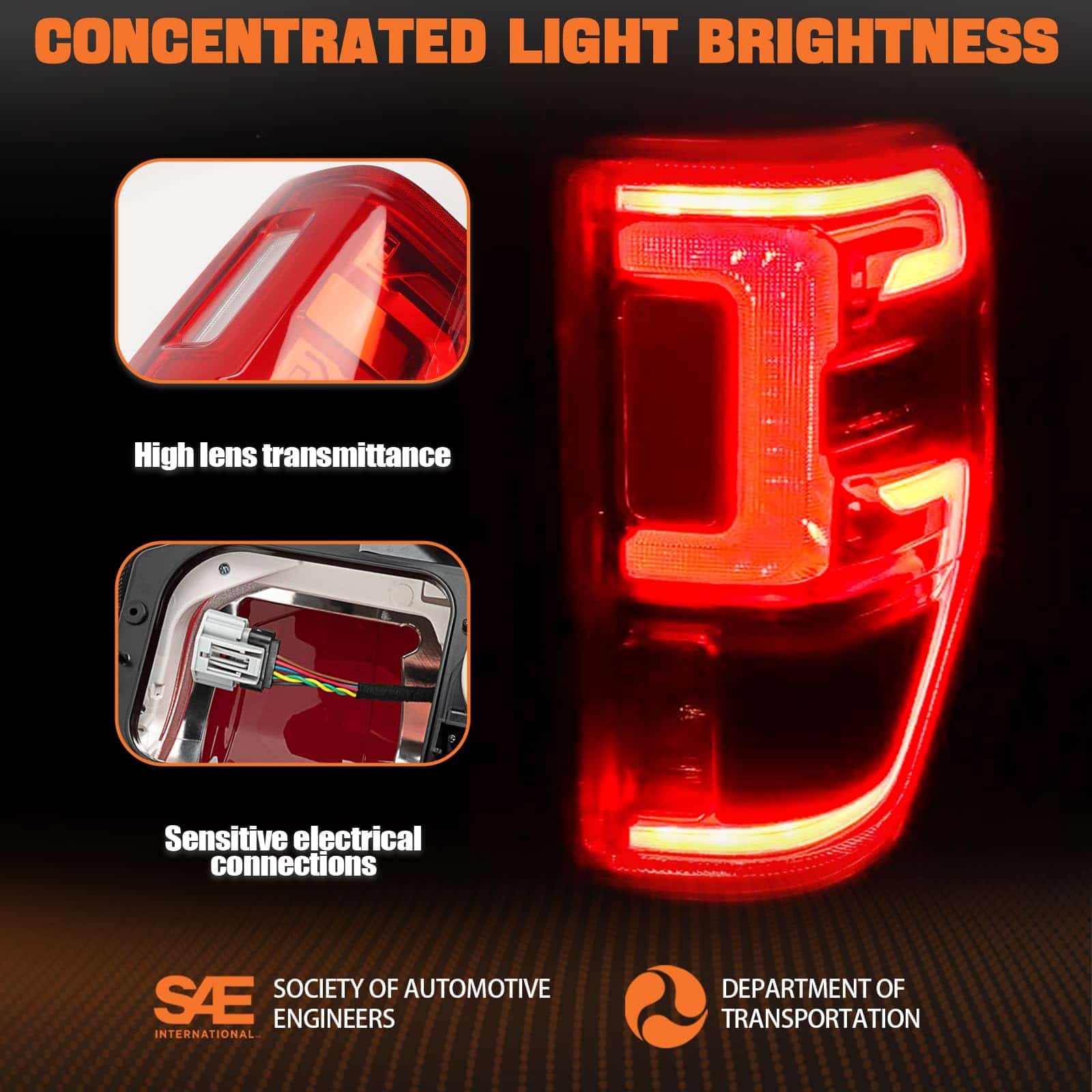 Faro Trasero LED para Ford Ranger 2019 2020 2021 2022 2023 - Imagen 4