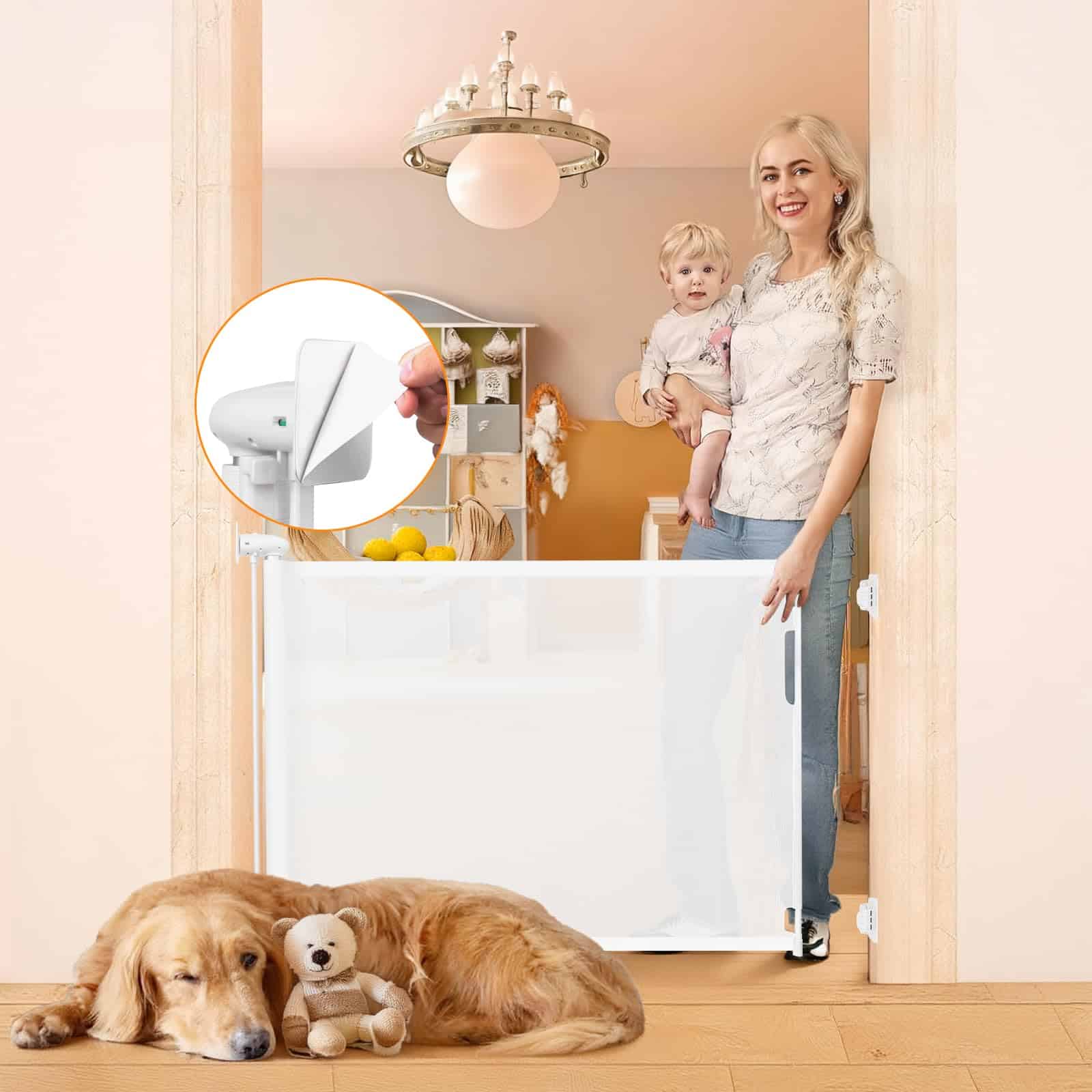 Baby Gate Retráctil Sin Taladro Doktorbaby para Escaleras