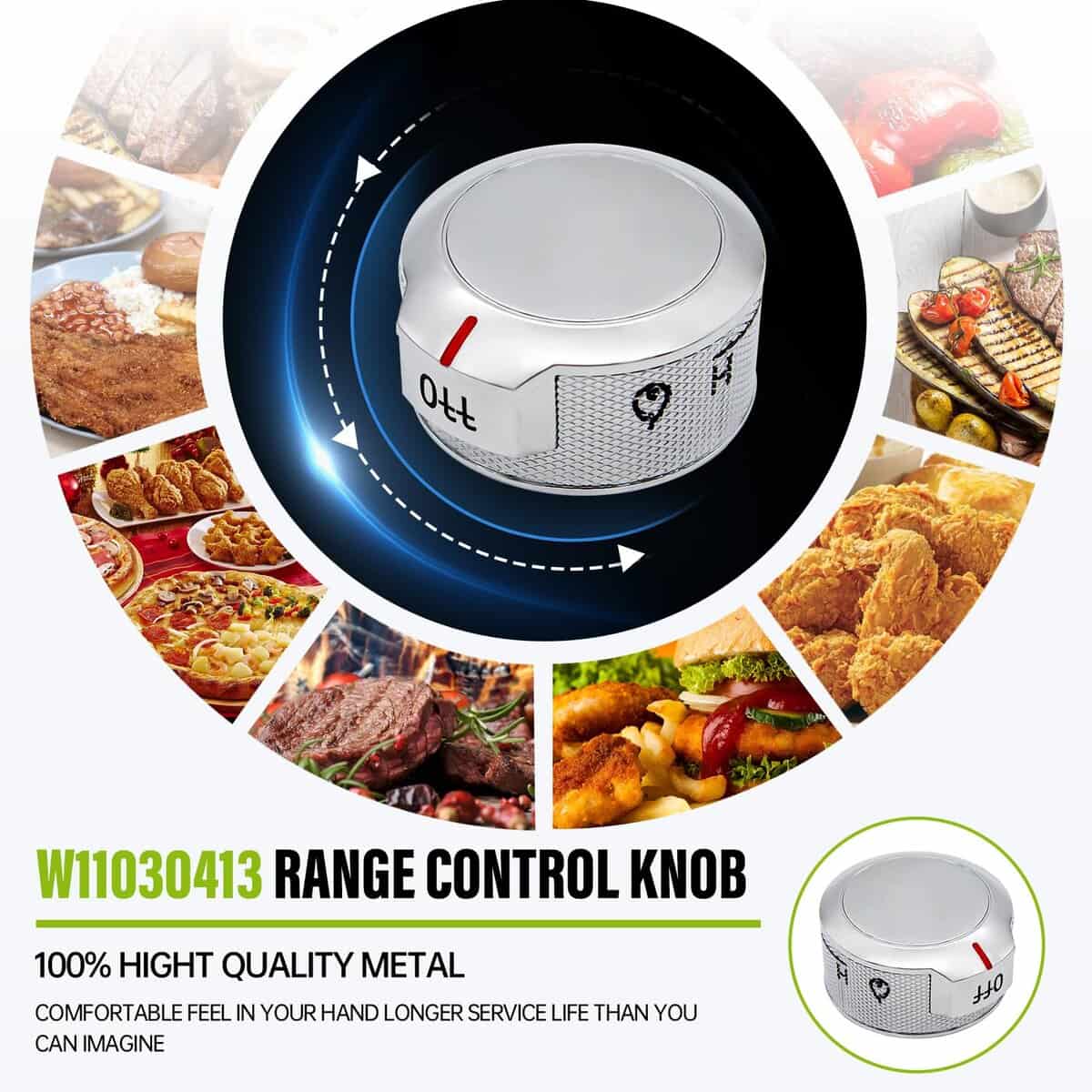 Perilla de control de rango W11030413 compatible con - Imagen 8