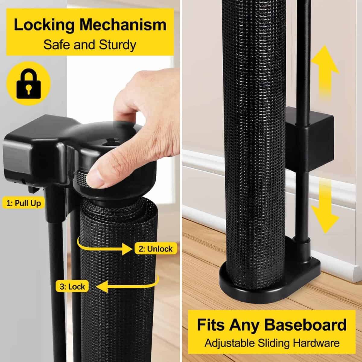 Reja de Seguridad Retráctil para Bebés Reforzada de 42'' de - Imagen 7
