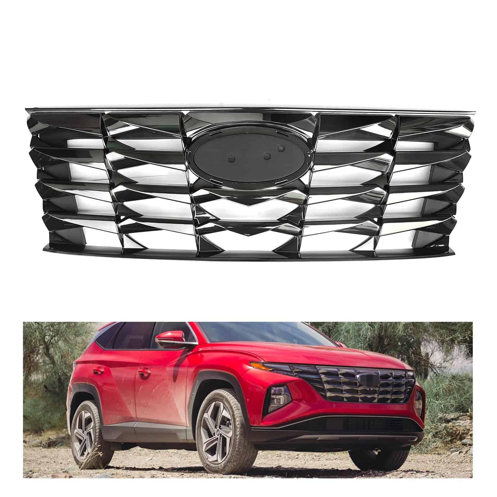 Rejilla de parachoques delantero superior compatible con