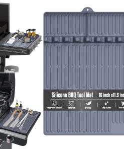 Tapete de Parrilla de Silicona para Accesorios -Gris