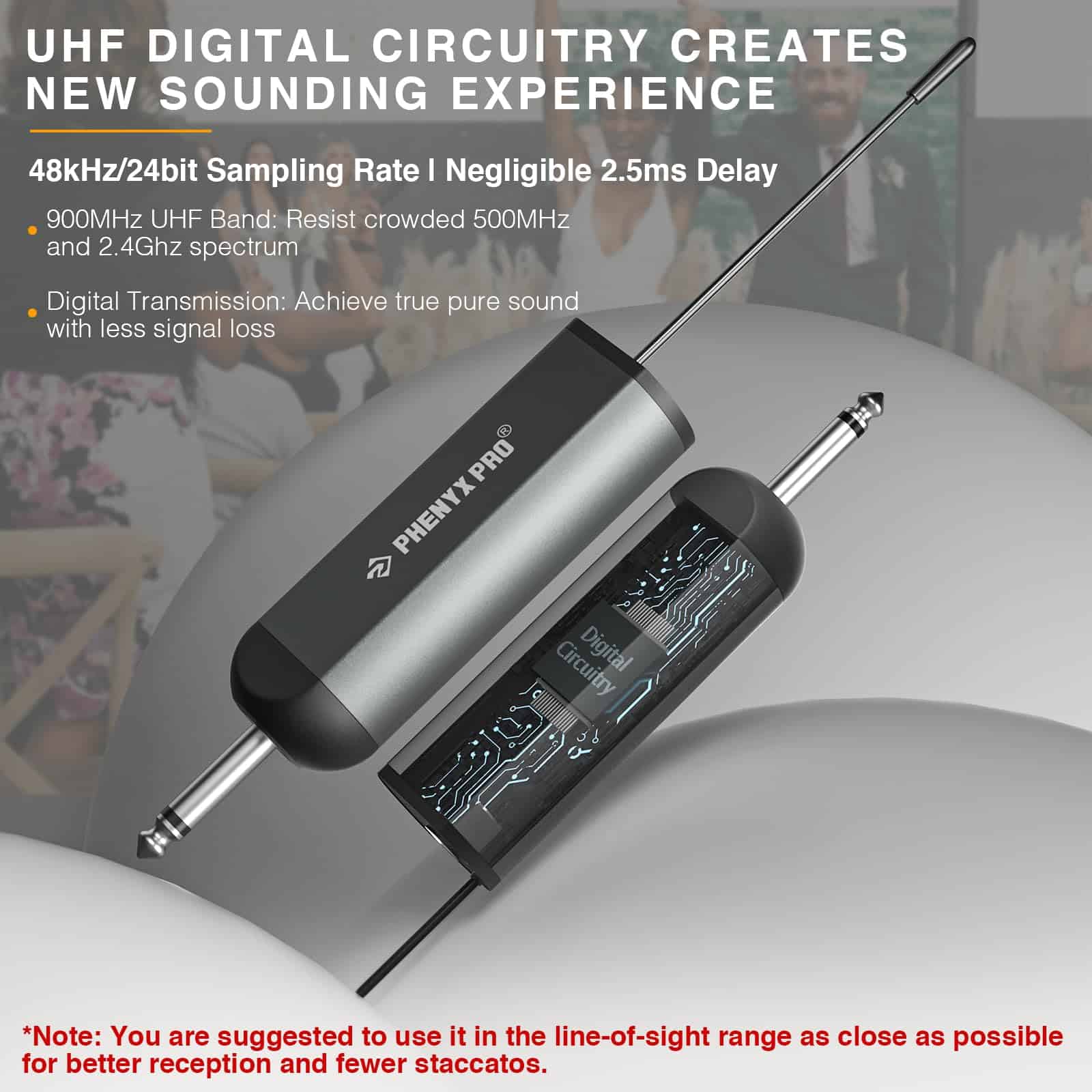 Receptor Inalámbrico Portátil Phenyx Pro, 900 MHz UHF con - Imagen 7