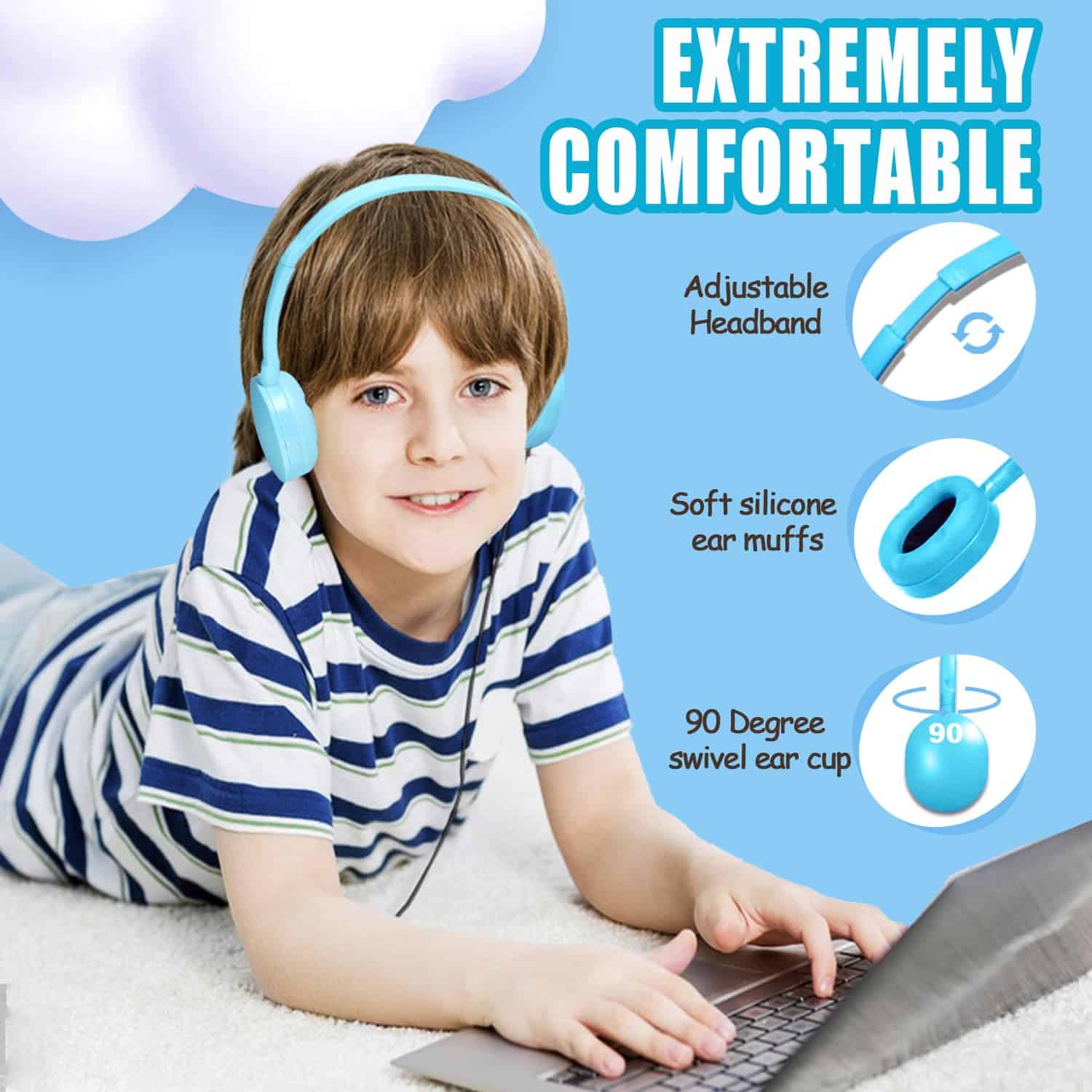 Ladont 25 Pack Auriculares de Aula para Niños Granel para - Imagen 5