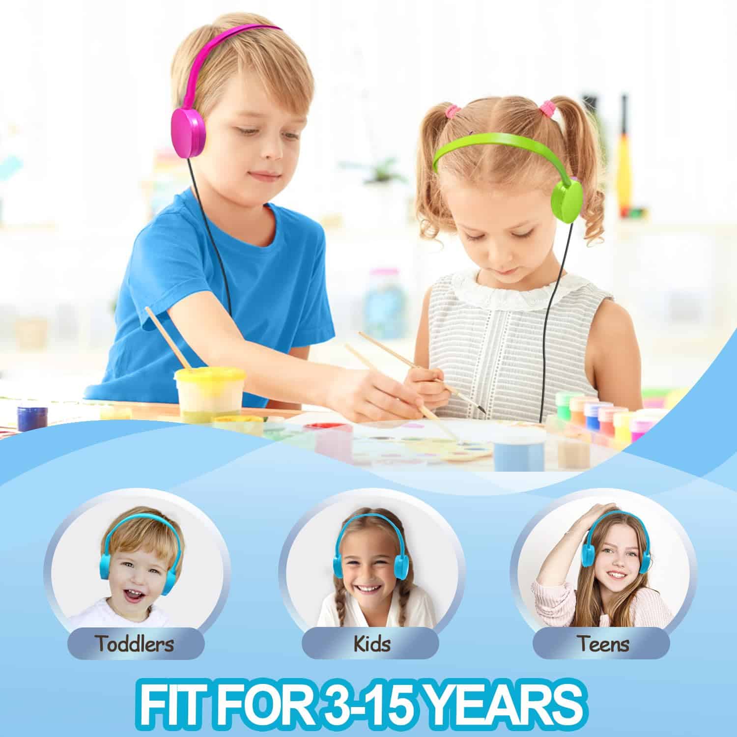 Ladont 25 Pack Auriculares de Aula para Niños Granel para - Imagen 9
