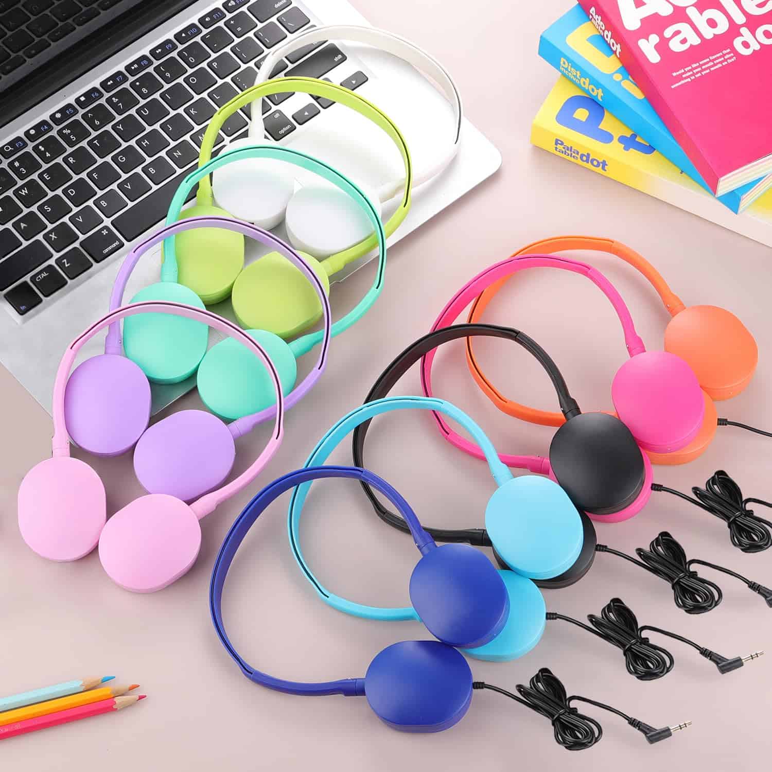 Ladont 25 Pack Auriculares de Aula para Niños Granel para - Imagen 6