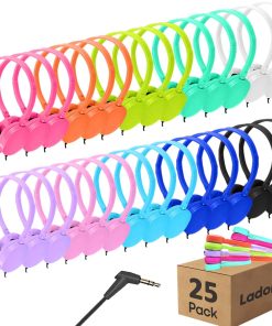 Ladont 25 Pack Auriculares de Aula para Niños Granel para