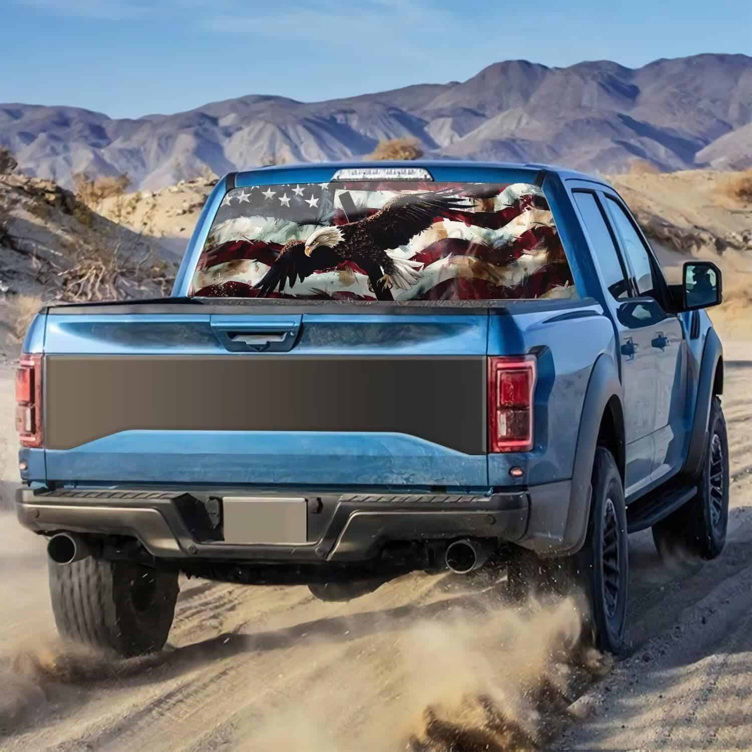 Calcomanía Águila Americana para Camioneta Ventana Trasera - Imagen 3