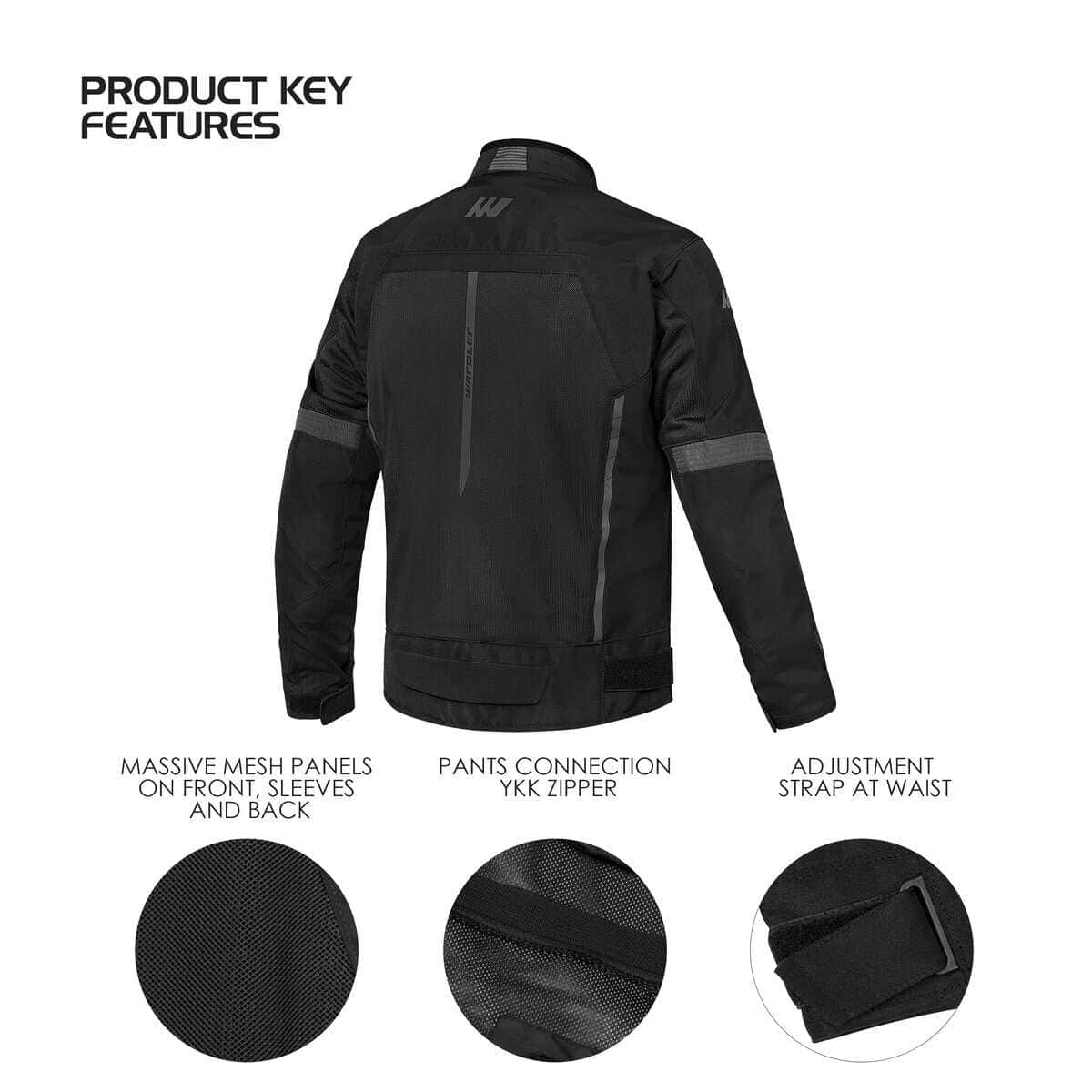 Chamarra de Moto Mesh WARDLER TORNADO para Hombre, Chamarra - Imagen 4