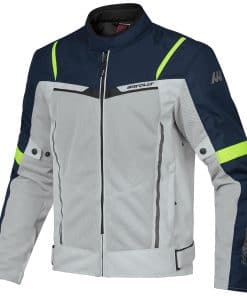 Chamarra de Moto de Malla WARDLER TORNADO -Plata-Azul Profun