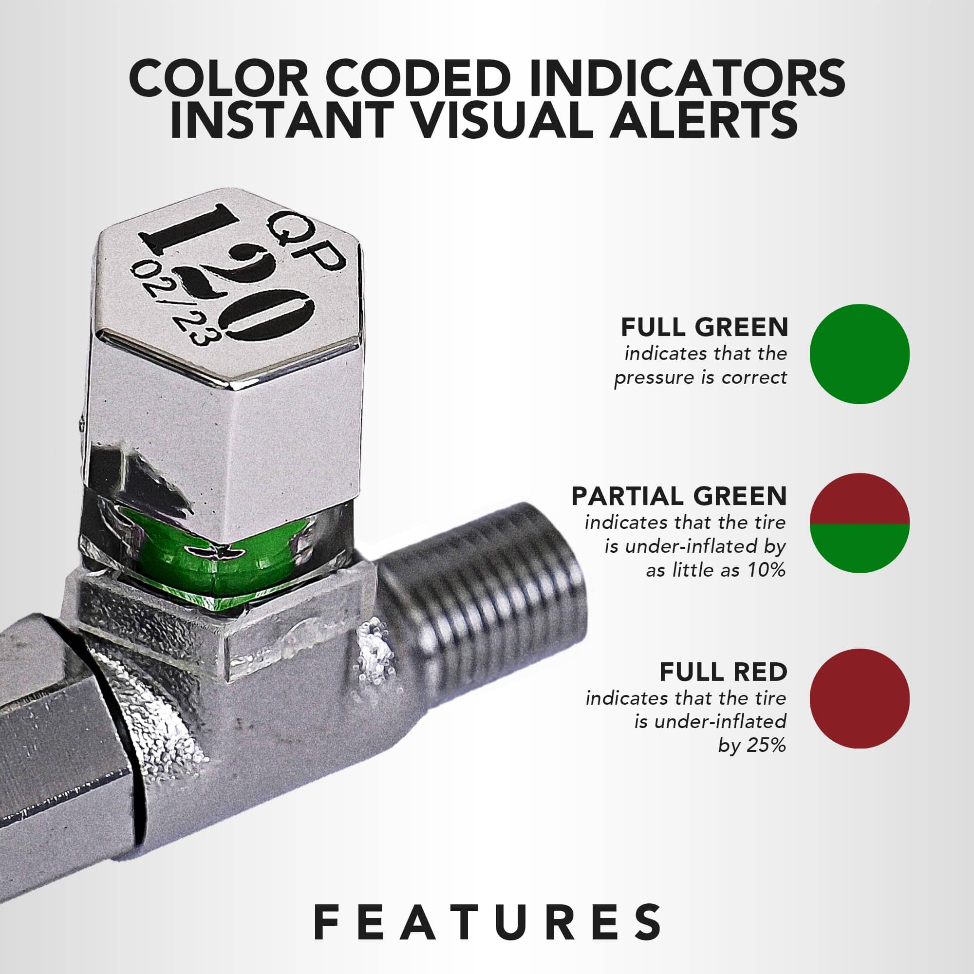 Tapas de sensor de presión de neumáticos de -uego de 4 - Imagen 5