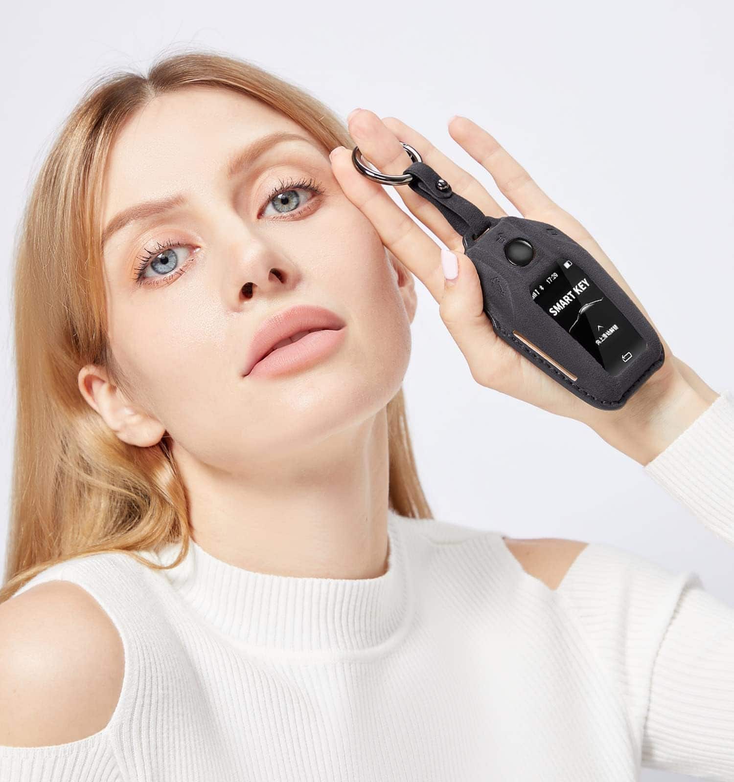 Funda de Llave de Cuero para BMW 5 Series 7 Series 2018 - Imagen 3