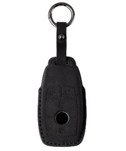 Funda para llave de Mercedes Benz en piel de gamuza con