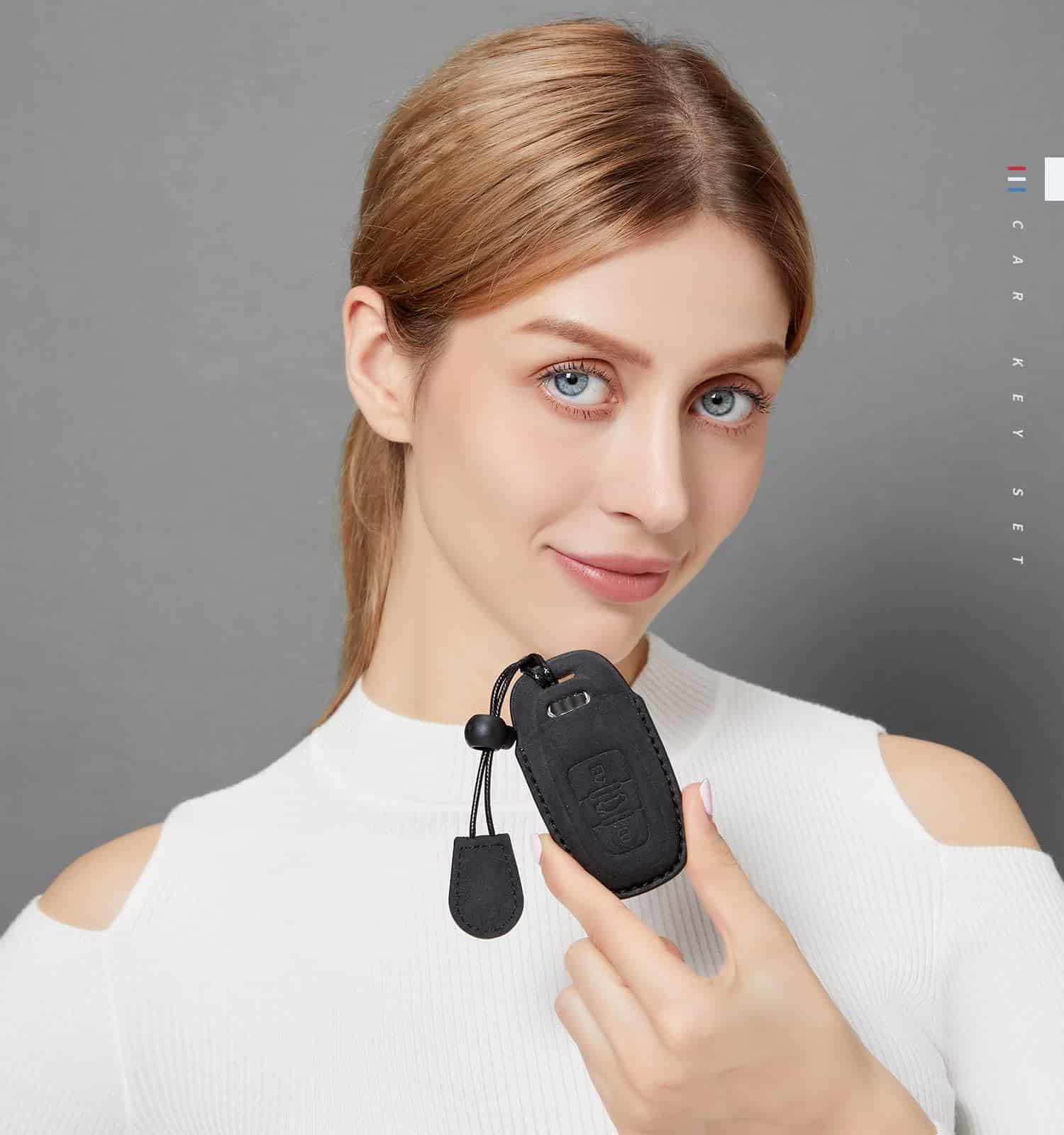 Funda de llave CGZOWYU para Audi, Carcasa premium con - Imagen 4