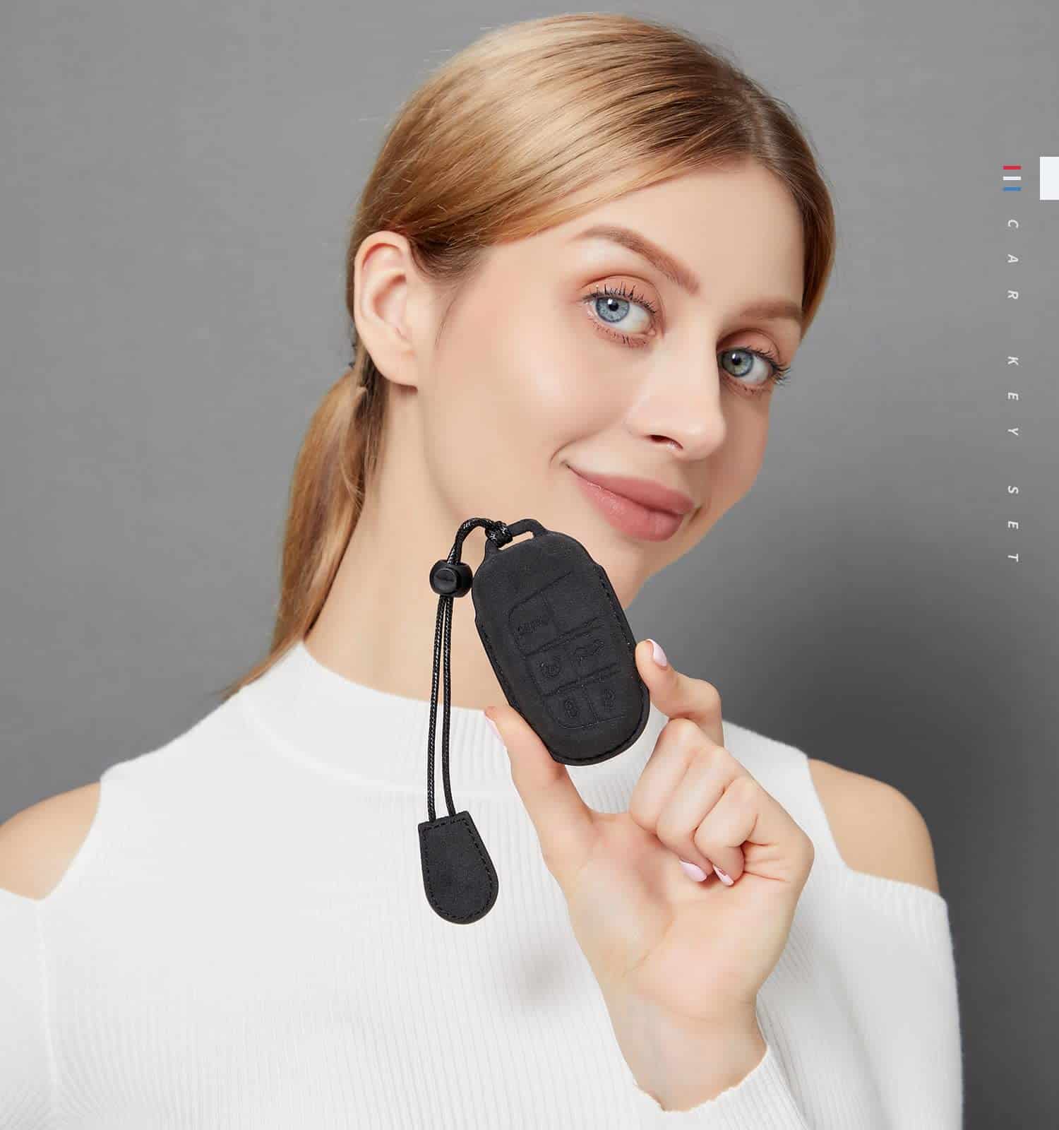 Funda de Llave CGZOWYU de Cuero de Gamuza Compatible con - Imagen 4