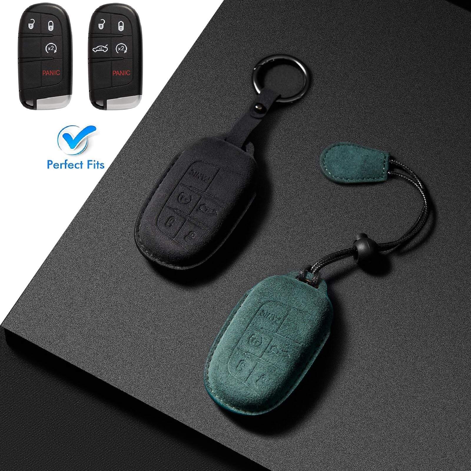 Funda de Llave CGZOWYU de Cuero de Gamuza Compatible con - Imagen 5