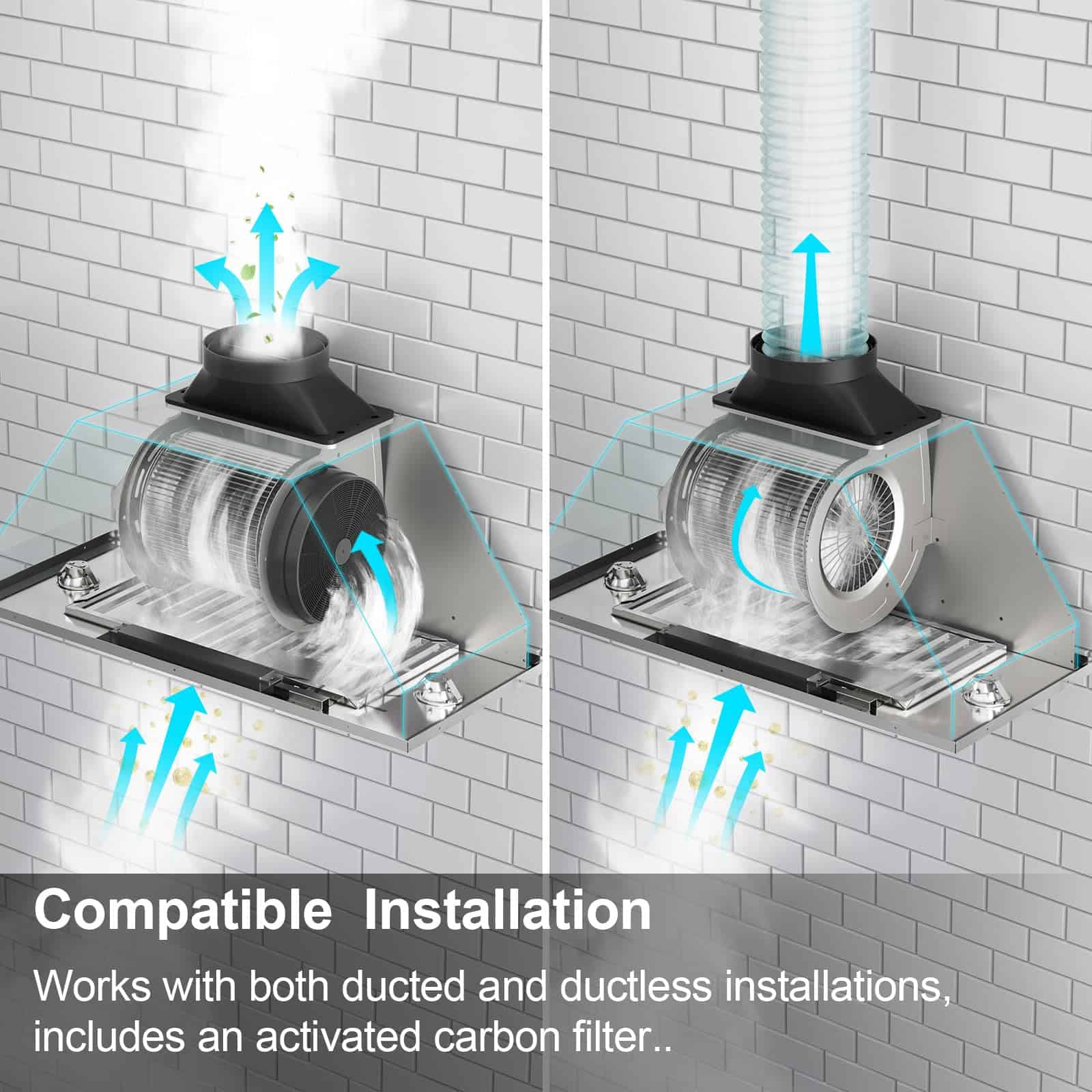 Campana Extractora de 70.49 cm IKTCH, 900 CFM - Imagen 6