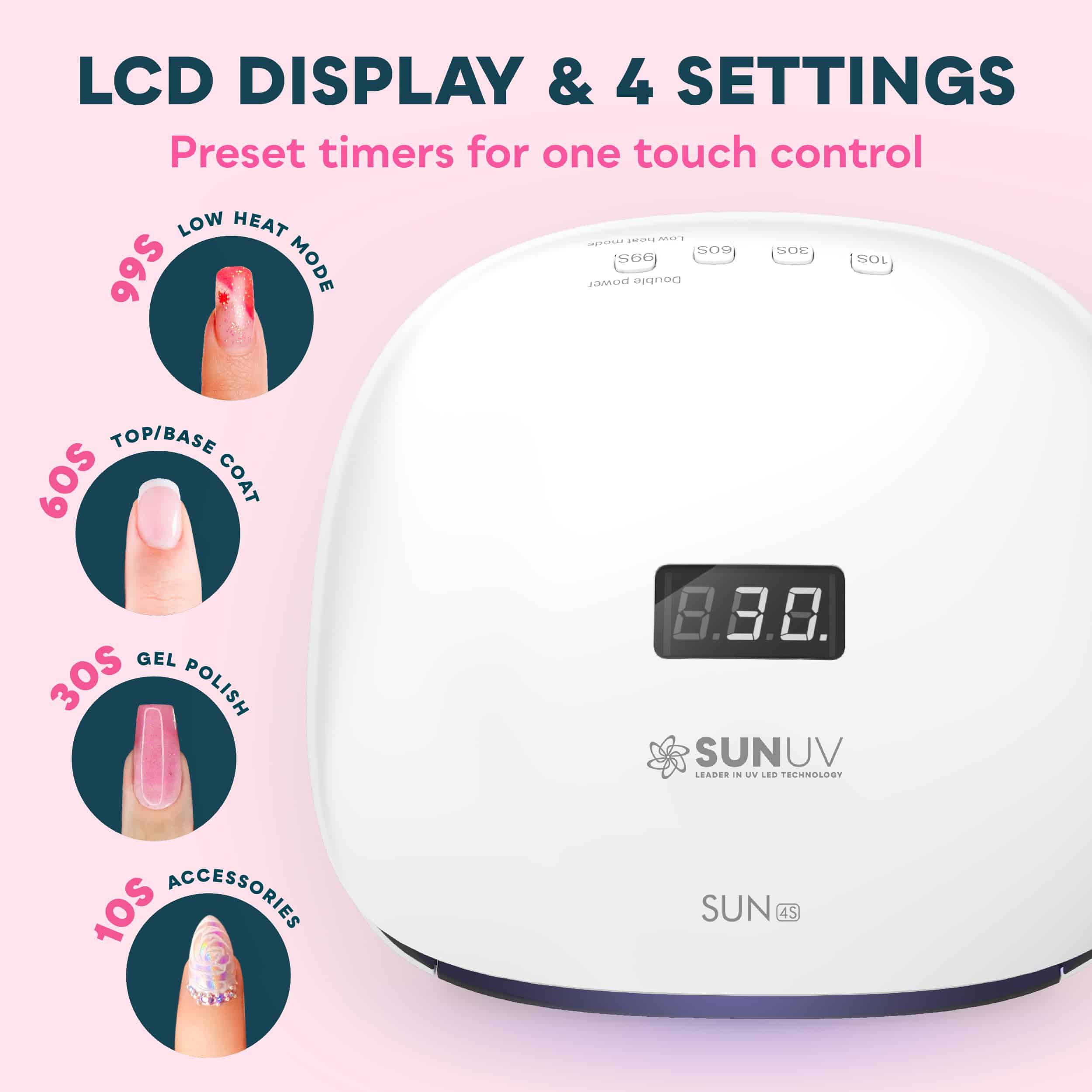 Lámpara de uñas LED UV SUNUV 48W, Luz UV para esmalte de - Imagen 4