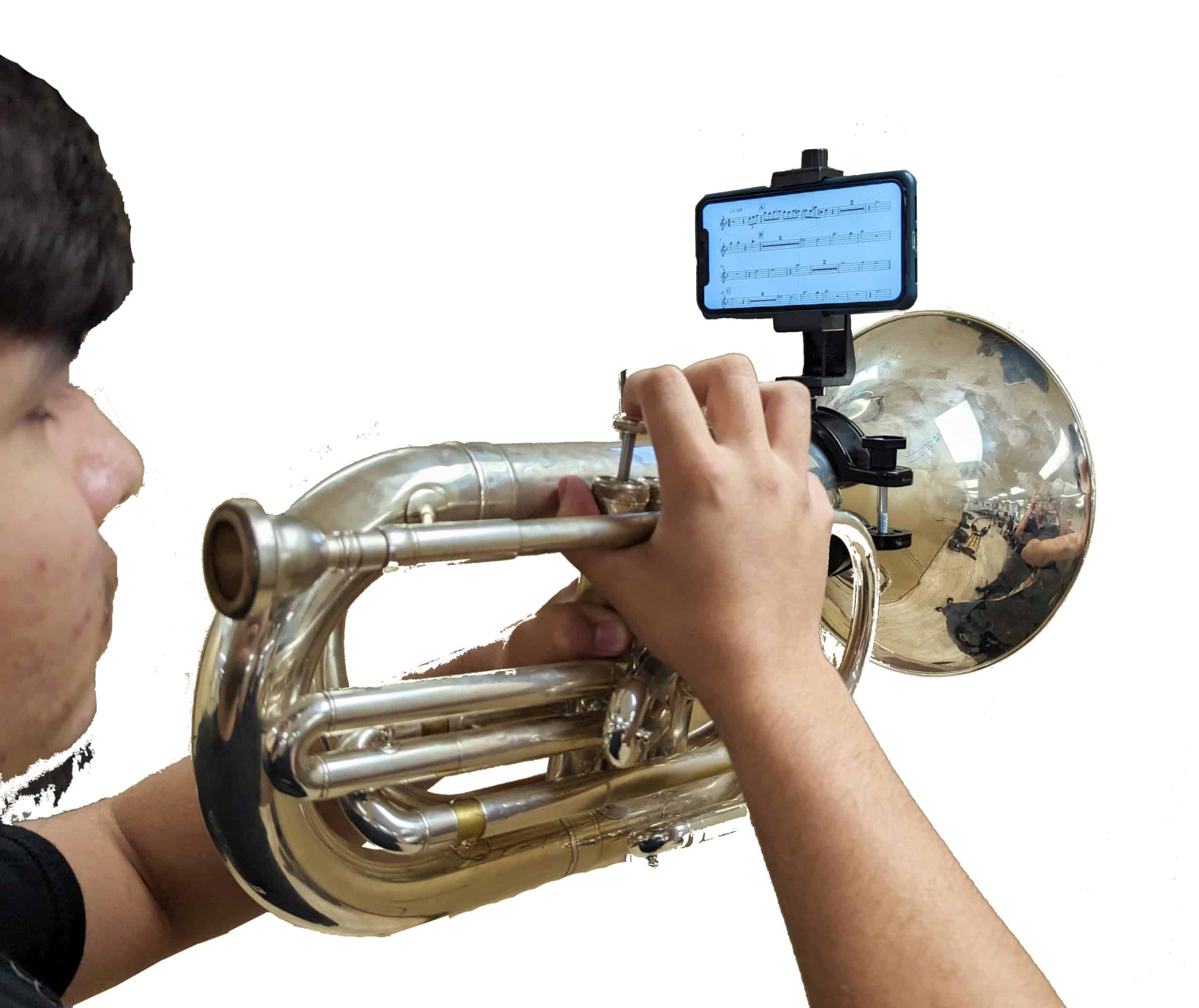 Gripophone Low Brass XL Phone Lyre 2”-4” para Barítono - Imagen 3