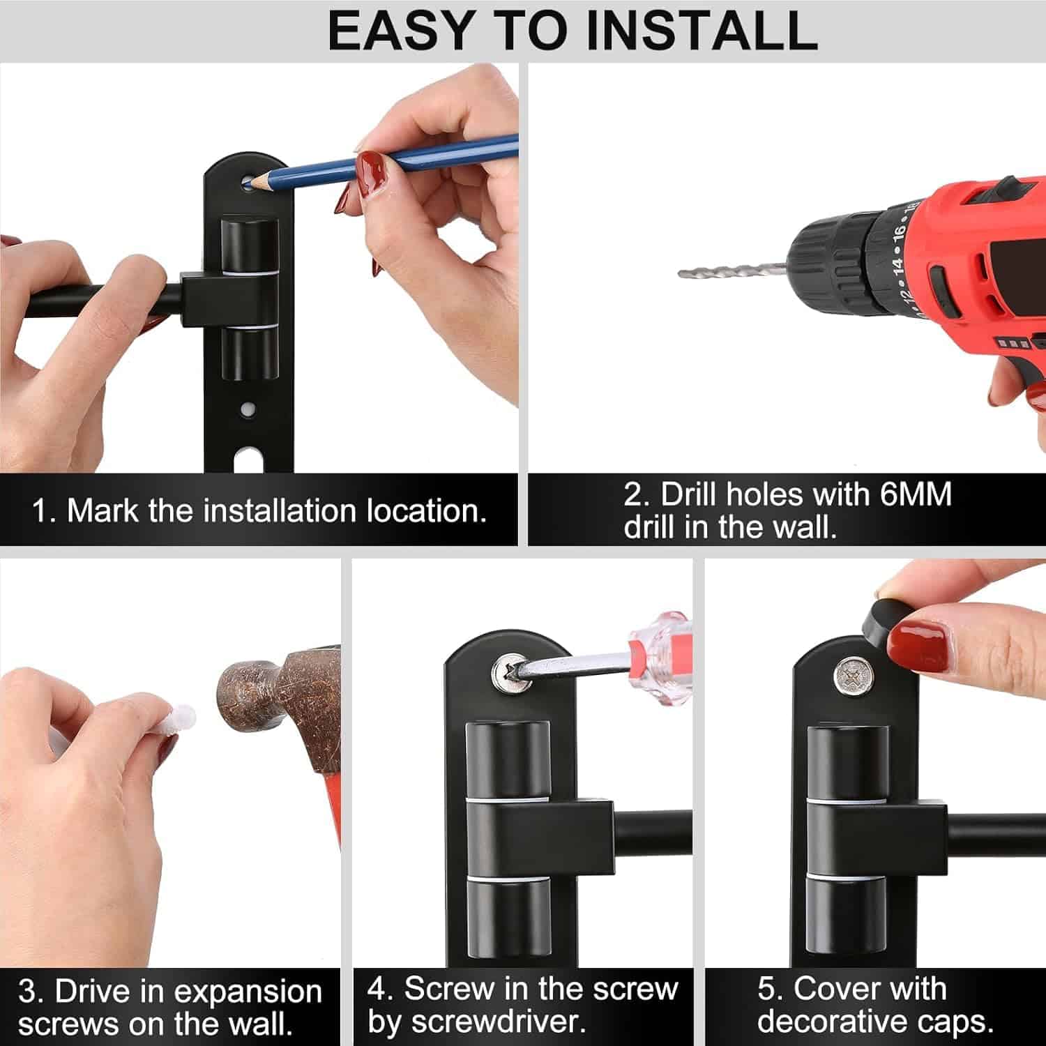 Soporte de casco de motocicleta, 3 paquetes de estante - Imagen 9