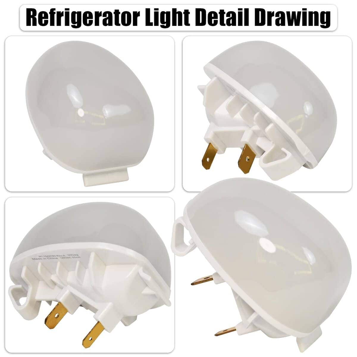 Reemplazo de Luz de Refrigerador Greatshow 2-Pack W11468934 - Imagen 4