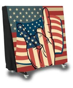 Funda de mesa de ping-pong BUAEL USA Flag The Victory Sign,