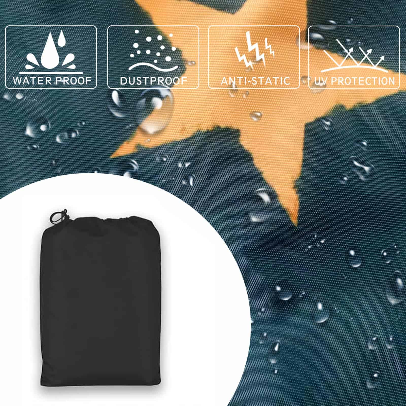 Funda de mesa de ping-pong BUAEL USA Flag The Victory Sign, - Imagen 6