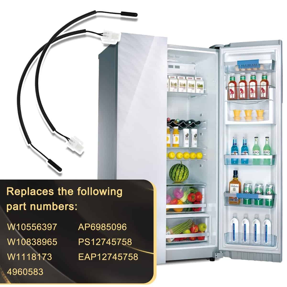 Sensor de temperatura de refrigerador W11438736 de repuesto - Imagen 5