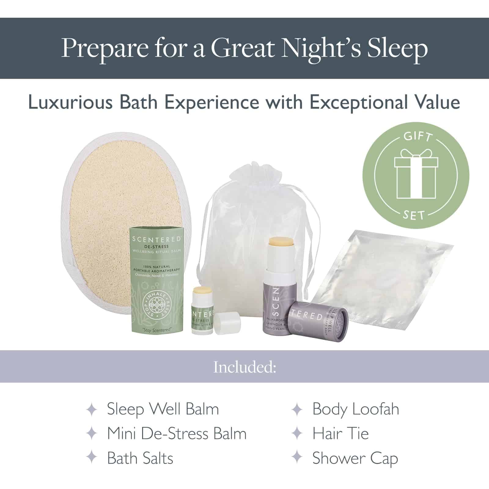 Set de baño Scentered Prepare for a Great Night's Sleep - - Imagen 3