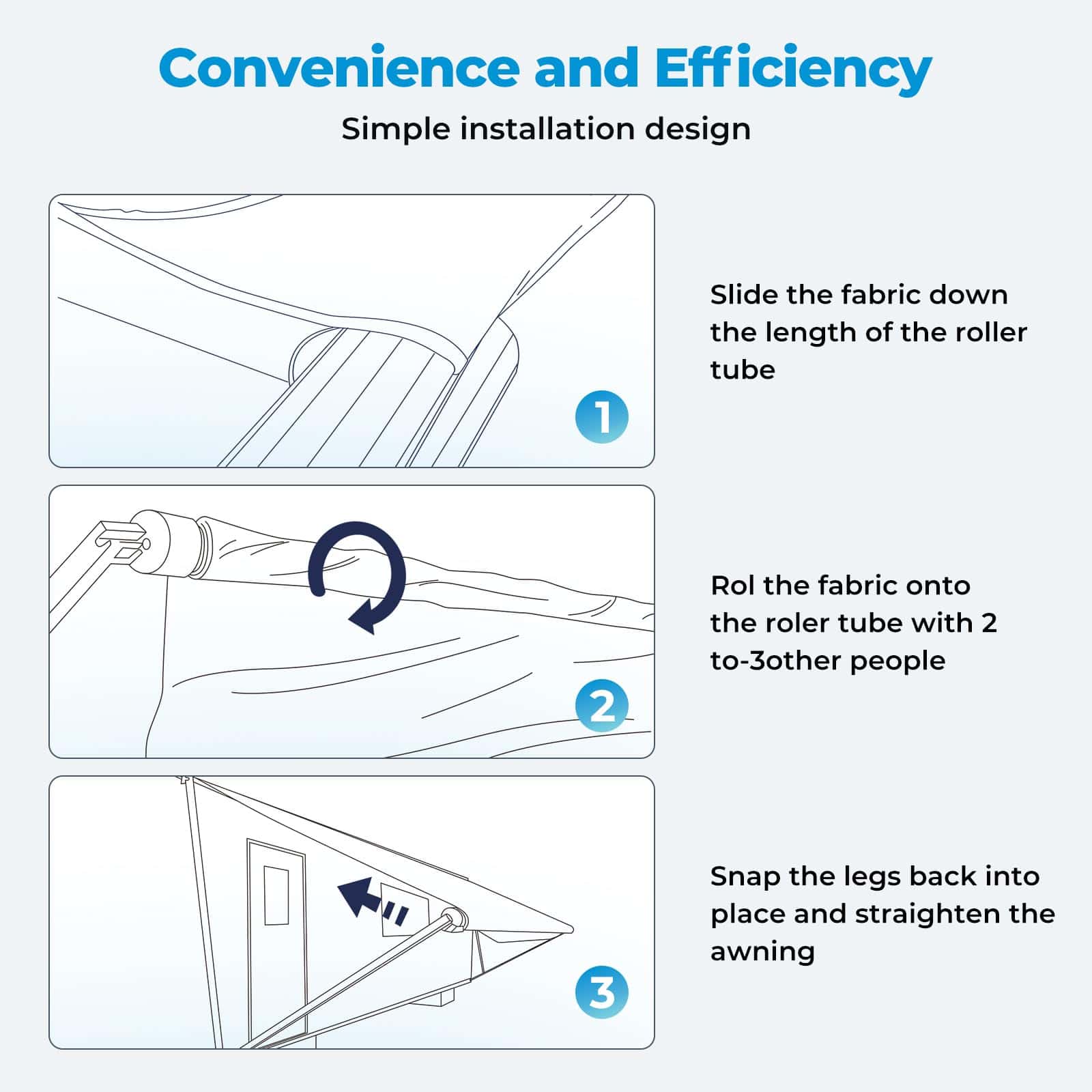 Tsumbay RV Awning Fabric Replacement, Tela de toldo - Imagen 7