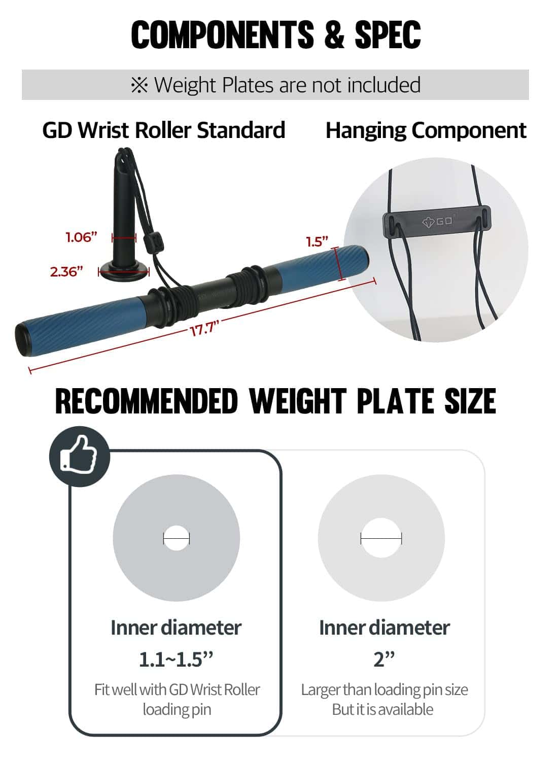 GD Wrist Roller Forearm Blaster - Equipo para Ejercicio de - Imagen 9