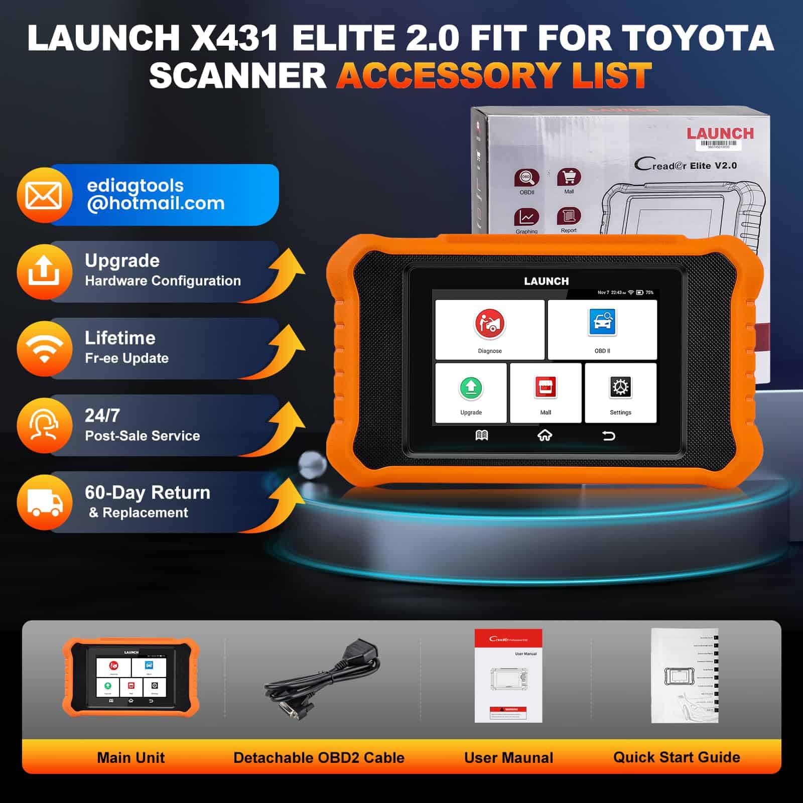 2025 LAUNCH Creader Elite V2.0 para Toyota Lexus - Imagen 9