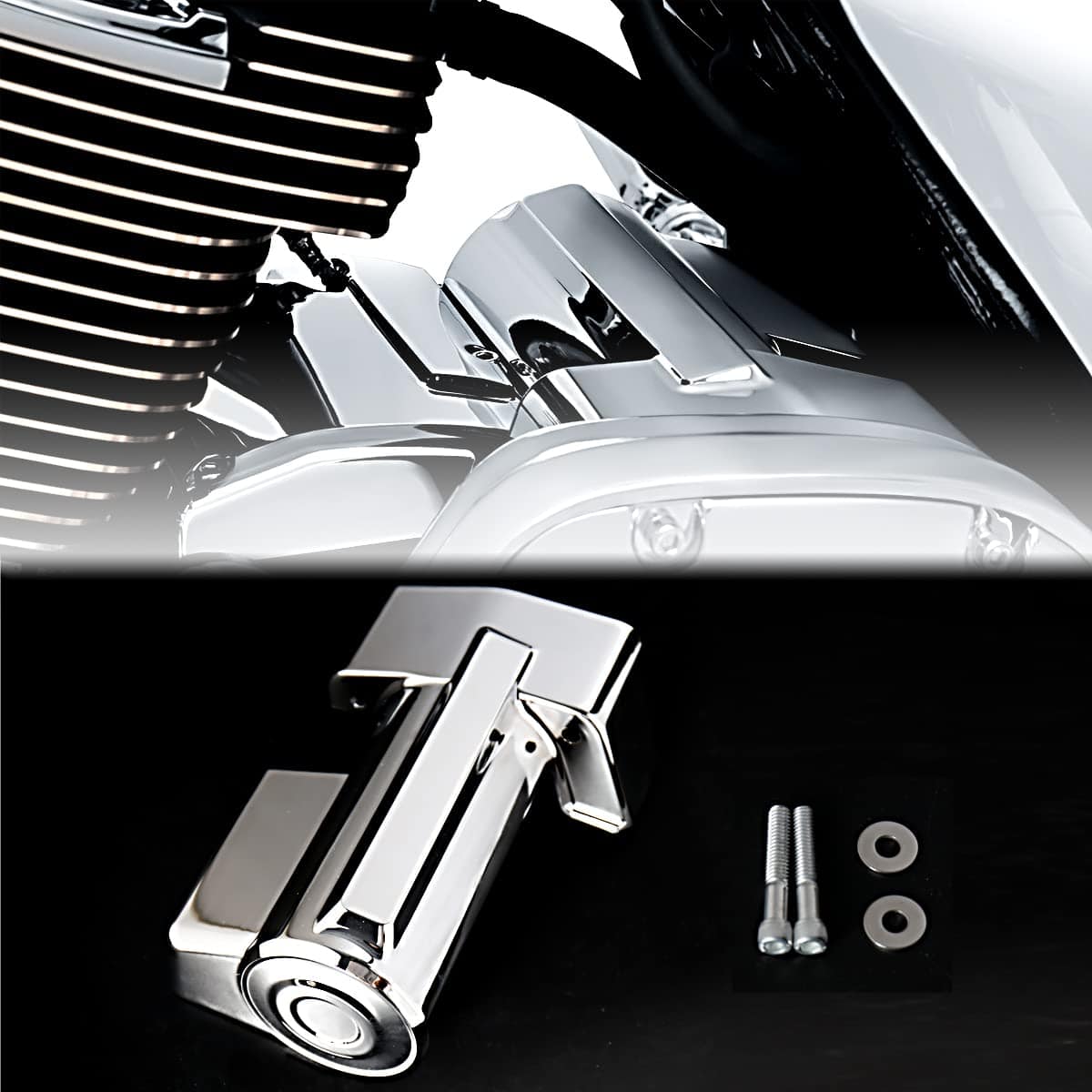 Cubierta de arranque cromada para Harley Touring 2017-2023