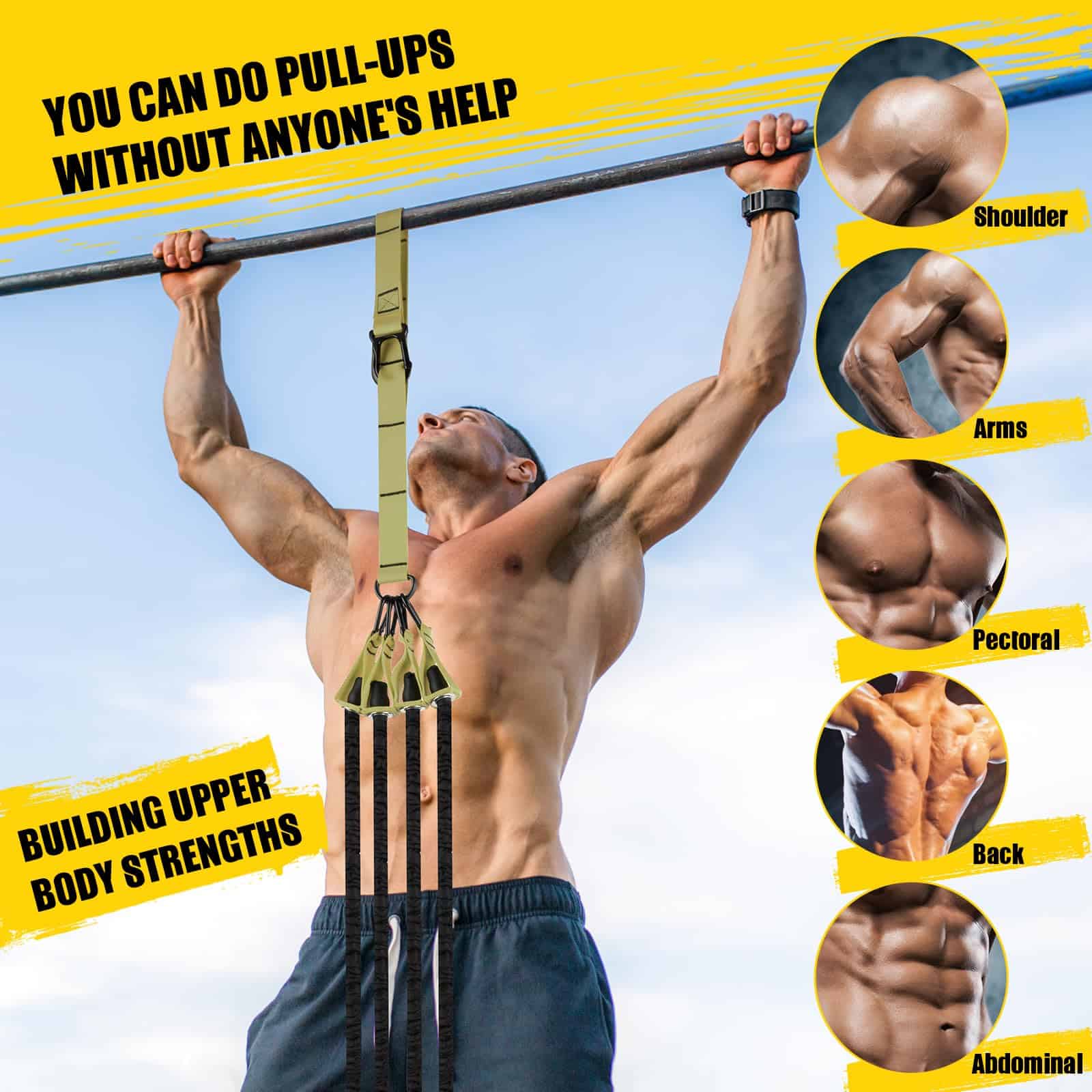 Bandas de asistencia para dominadas, Bandas de -Verde - Imagen 8