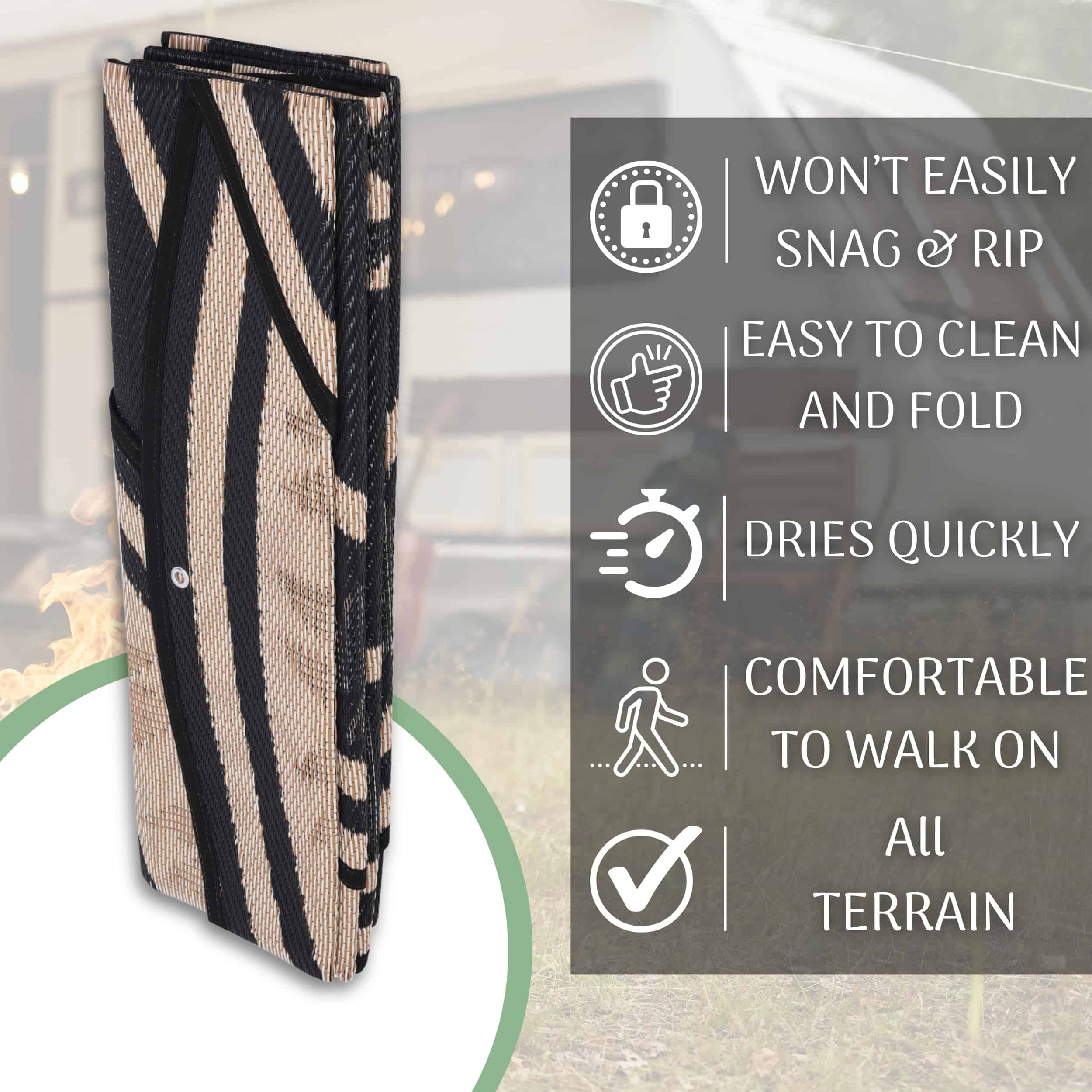 Tapete de Exterior Impermeable Glamplife de 10 pies | - Imagen 4