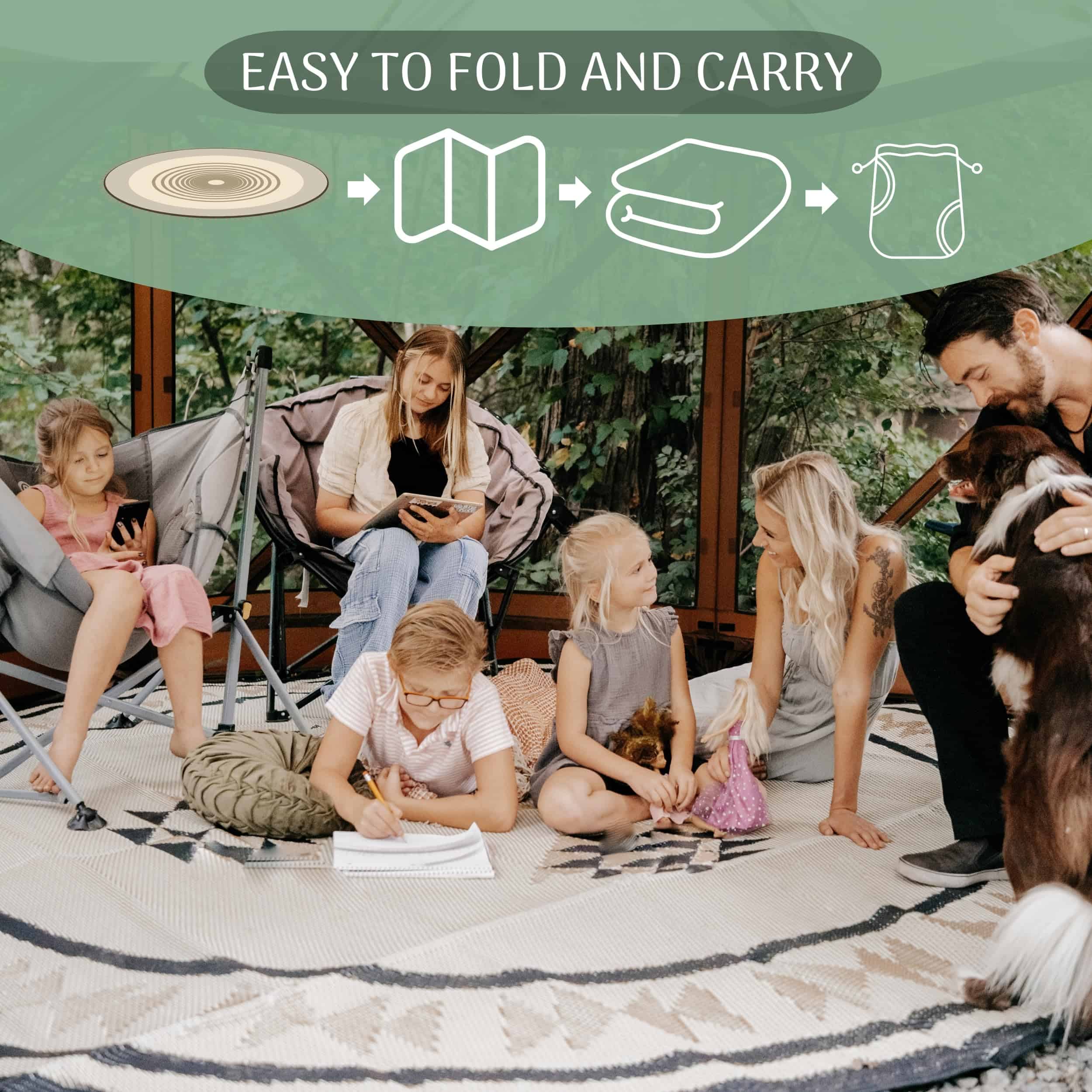 Tapete de Exterior Impermeable Glamplife de 10 pies | - Imagen 5