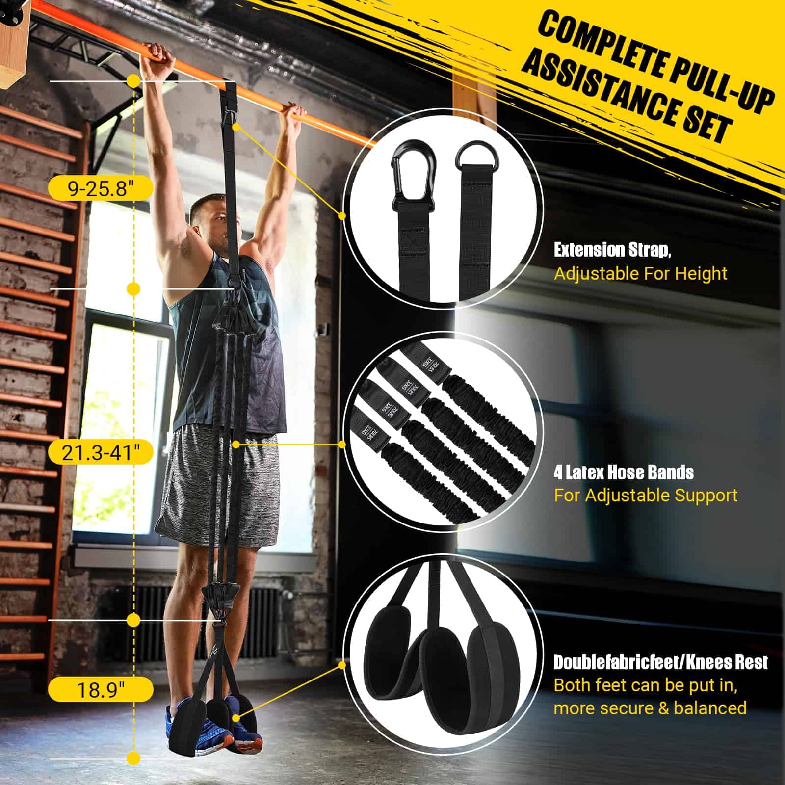 Bandas de Asistencia para Dominadas, Bandas de -Negro - Imagen 4