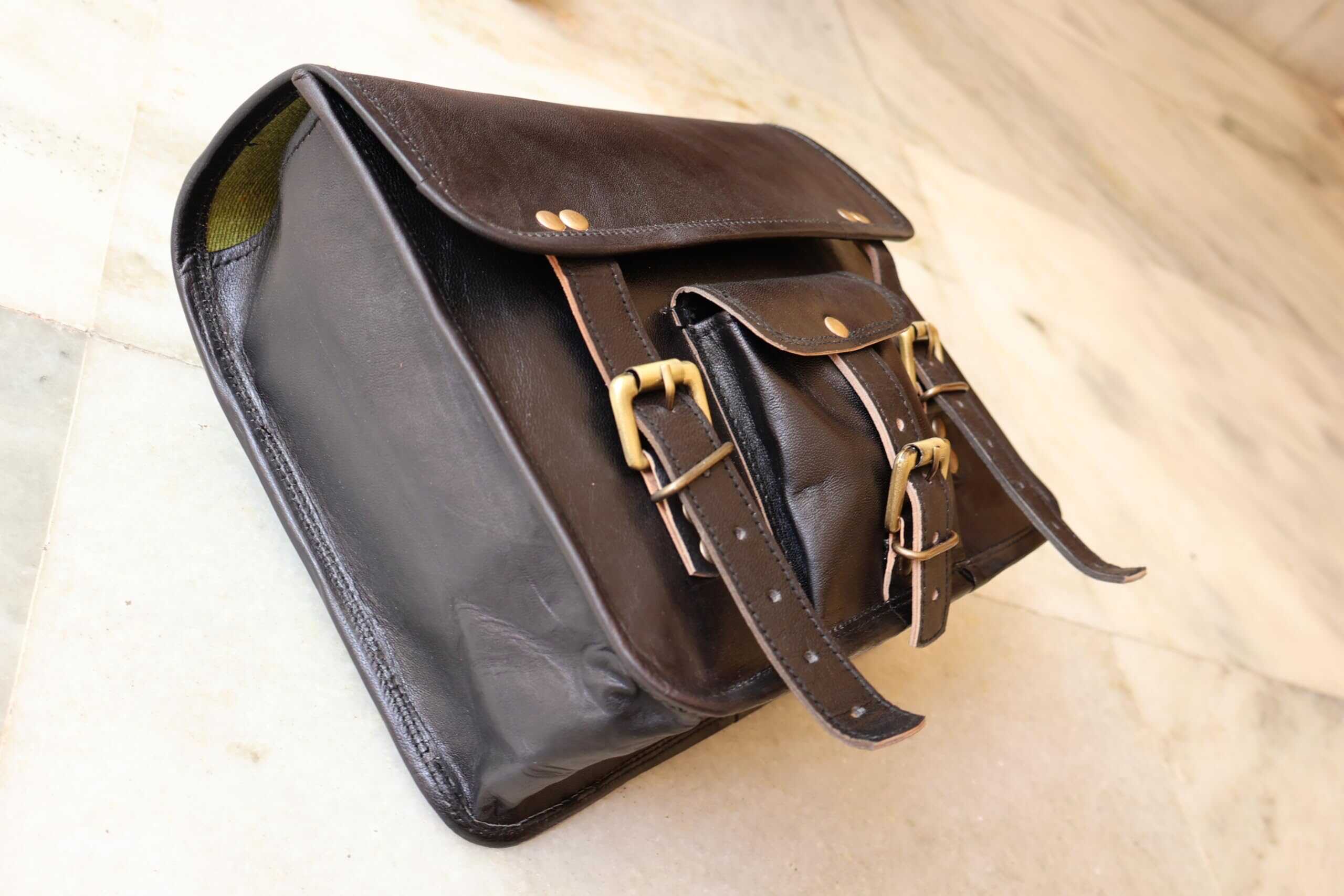 Bolso de Herramientas de Motocicleta de Cuero Genuino - Imagen 5