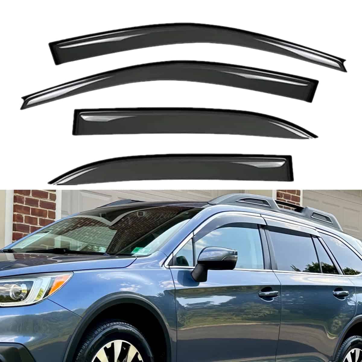 Wensdy 4Pcs Deflector de Viento para Ventana Lateral,