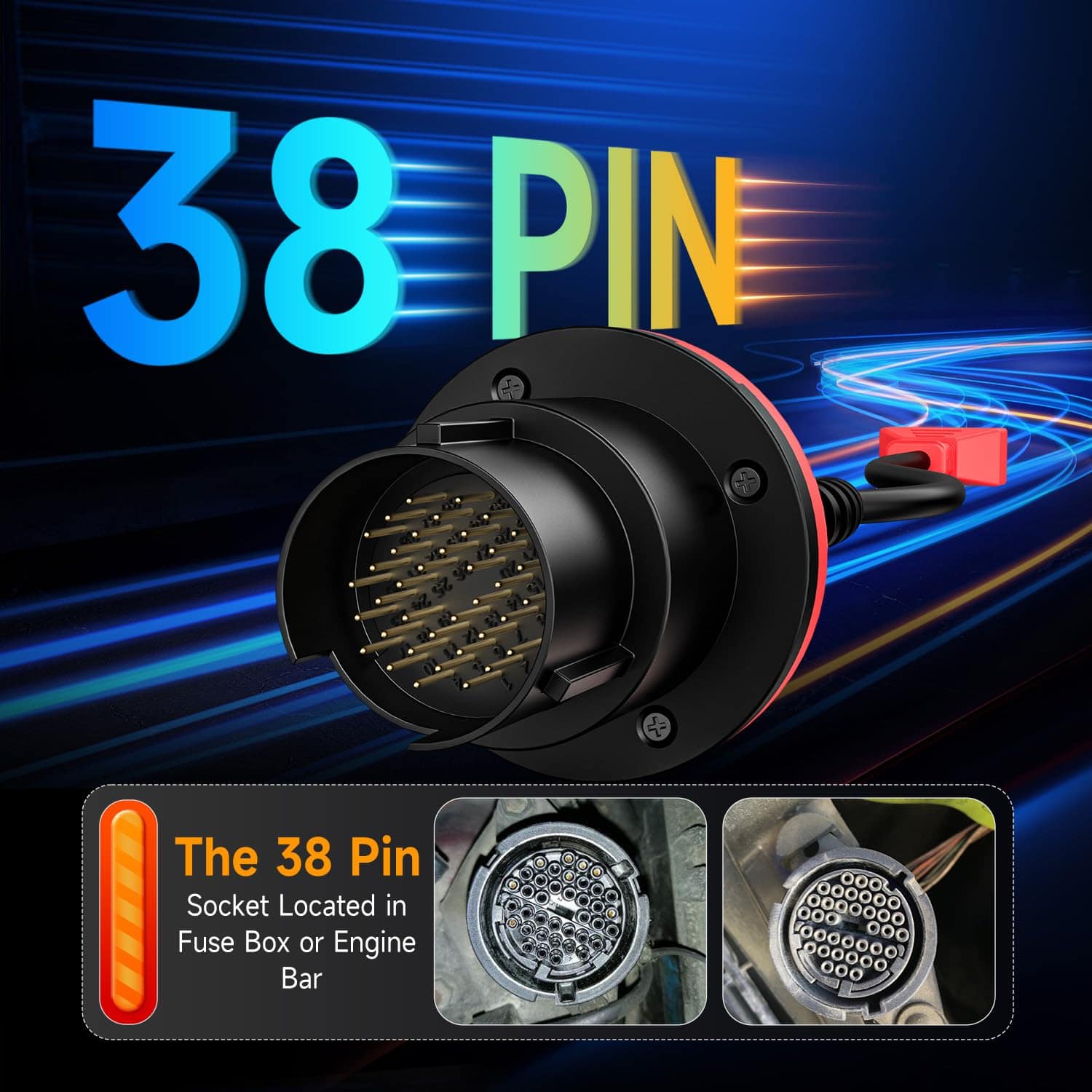 Adaptador Original Autel BENZ-38 PIN, Conector de 38 Pines - Imagen 5