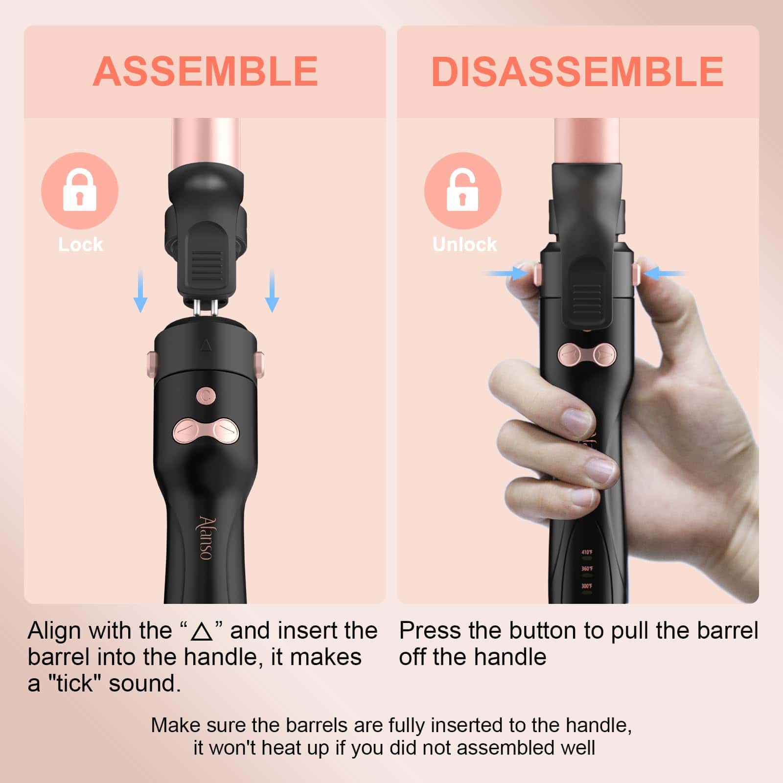 Rizador Automático Giratorio, Set de Cepillo Térmico 3 en 1 - Imagen 7