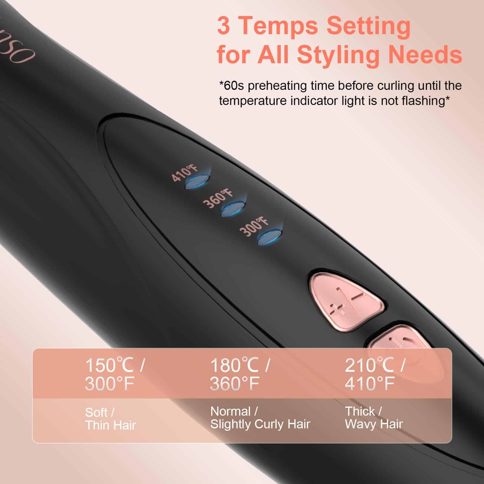 Rizador Automático Giratorio, Set de Cepillo Térmico 3 en 1 - Imagen 4