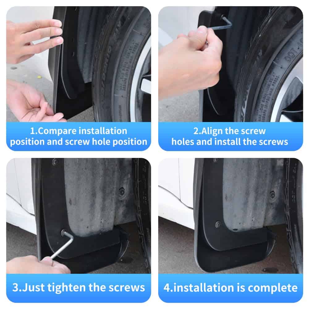 LUNQIN Guardabarros para Coches Guardabarros Salpicaduras - Imagen 7