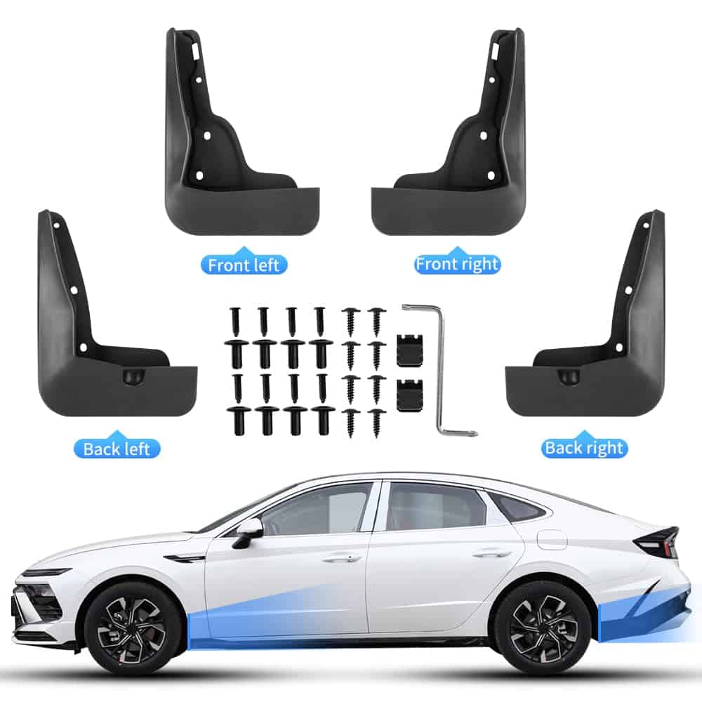 LUNQIN Guardabarros para automóvil para Hyundai Sonata 2024 - Imagen 4