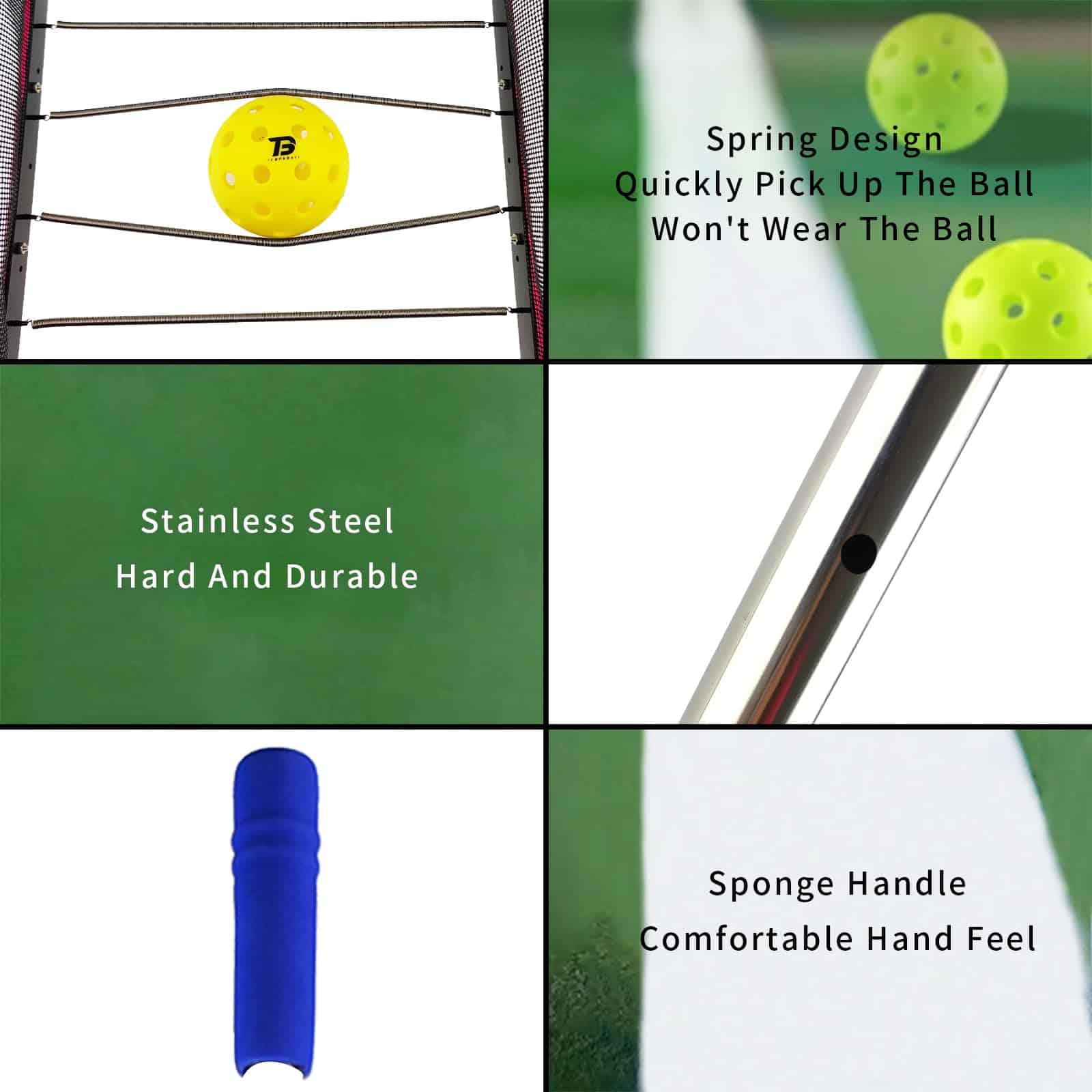 Recolector de Pelotas de Pickleball & Tenis TEBPKBALL - - Imagen 6