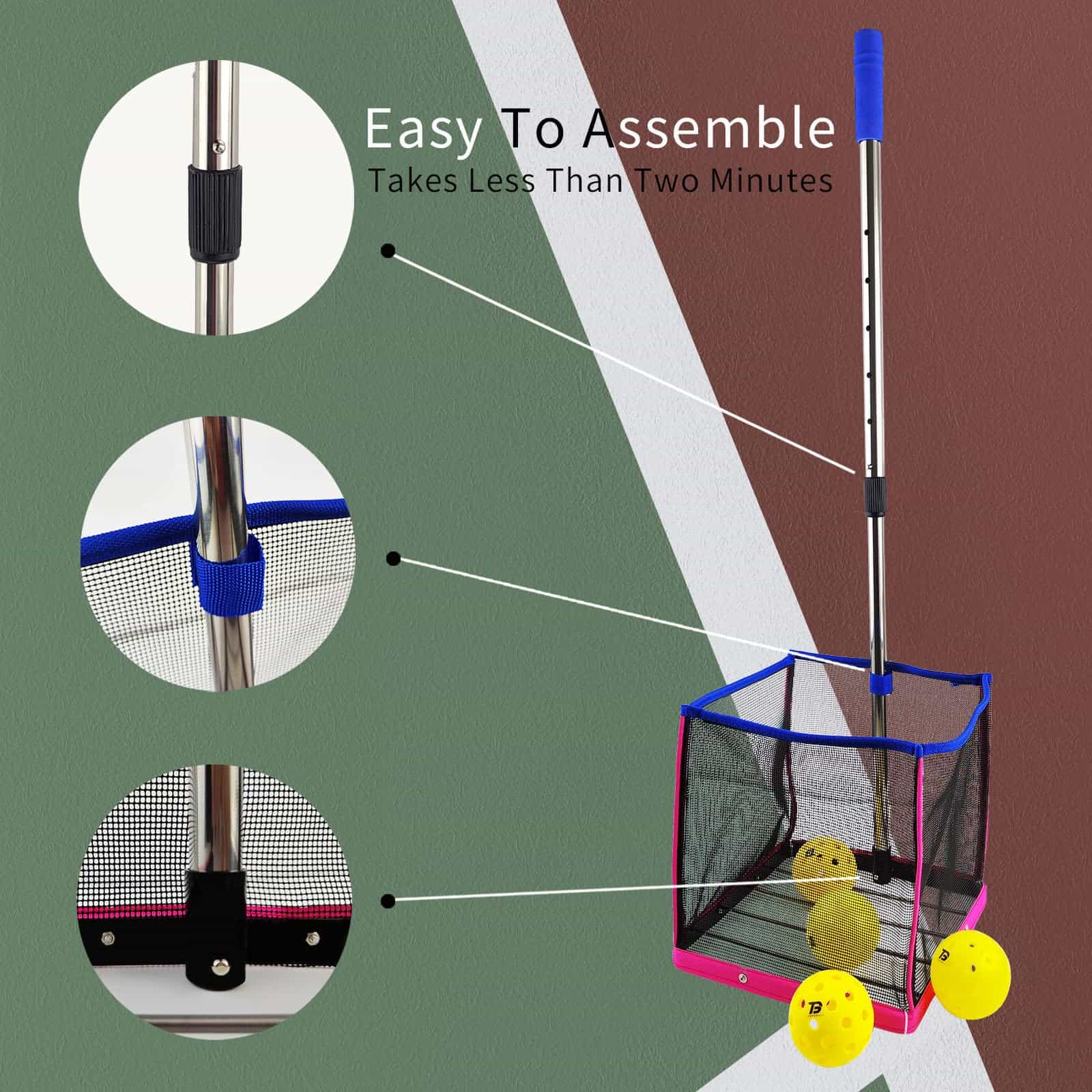 Recolector de Pelotas de Pickleball & Tenis TEBPKBALL - - Imagen 4