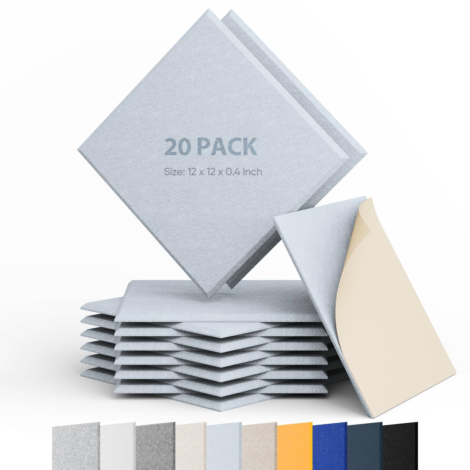 Berlai 20 Pack Paneles Acústicos Autoadhesivos Paneles de