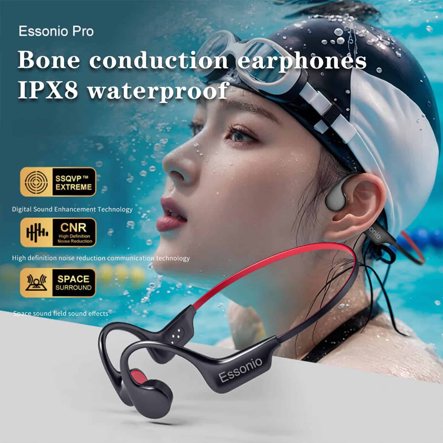 Auriculares de conducción ósea essonioc, Material de - Imagen 3