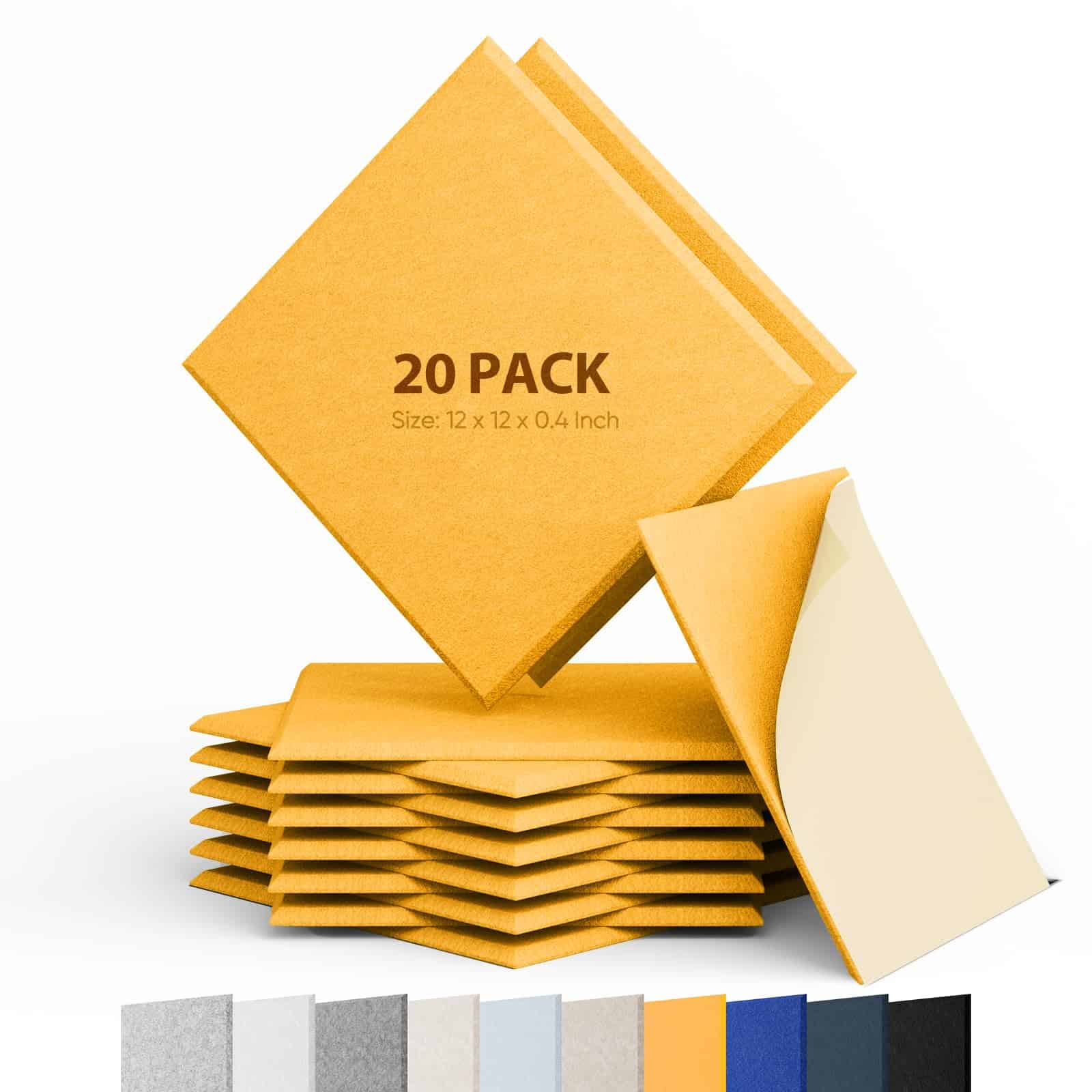 Berlai 20 Pack Paneles Acústicos Autoadhesivos de Espuma